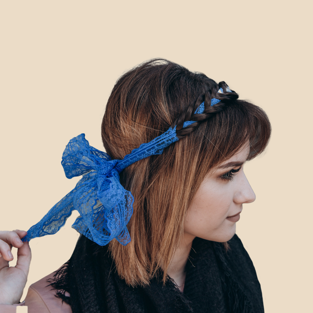 The Lacey - Braided Headband - Dark Brown