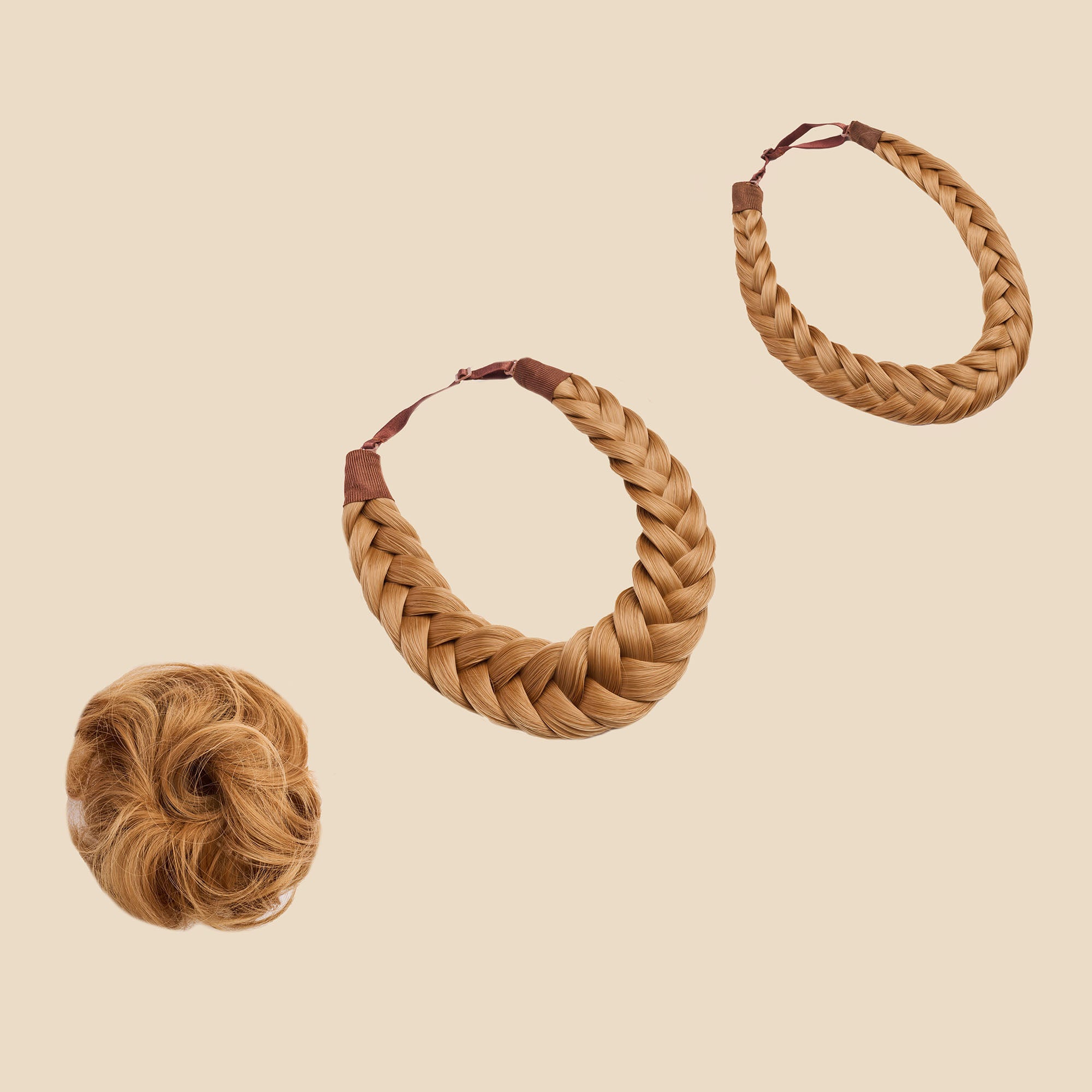 Madison Braid Bundle - Lulu Two Strand, Halo, Top knot - Copper