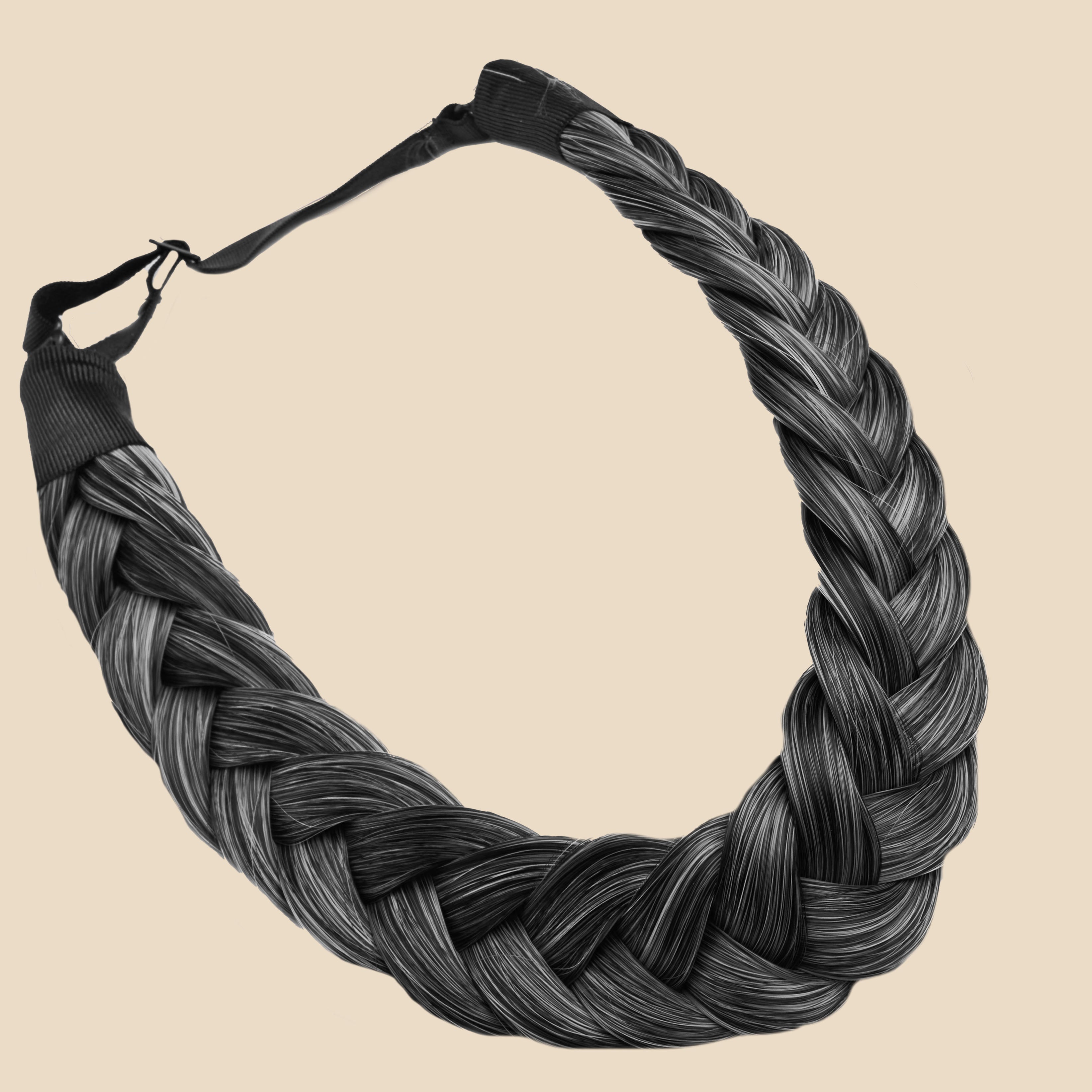 The Halo - Braided Headband - Dark Grey