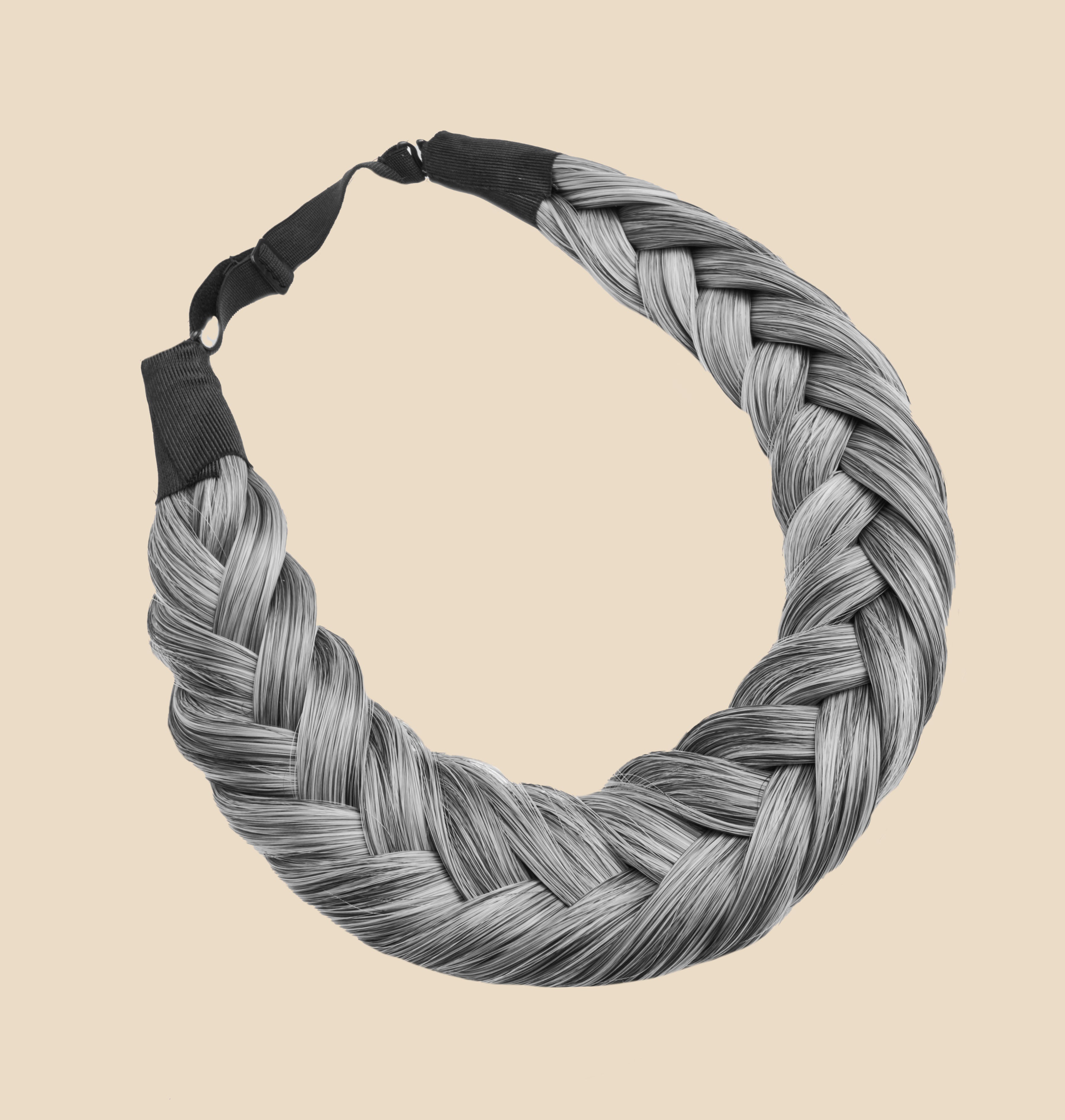The Halo - Braided Headband - Salt & Pepper