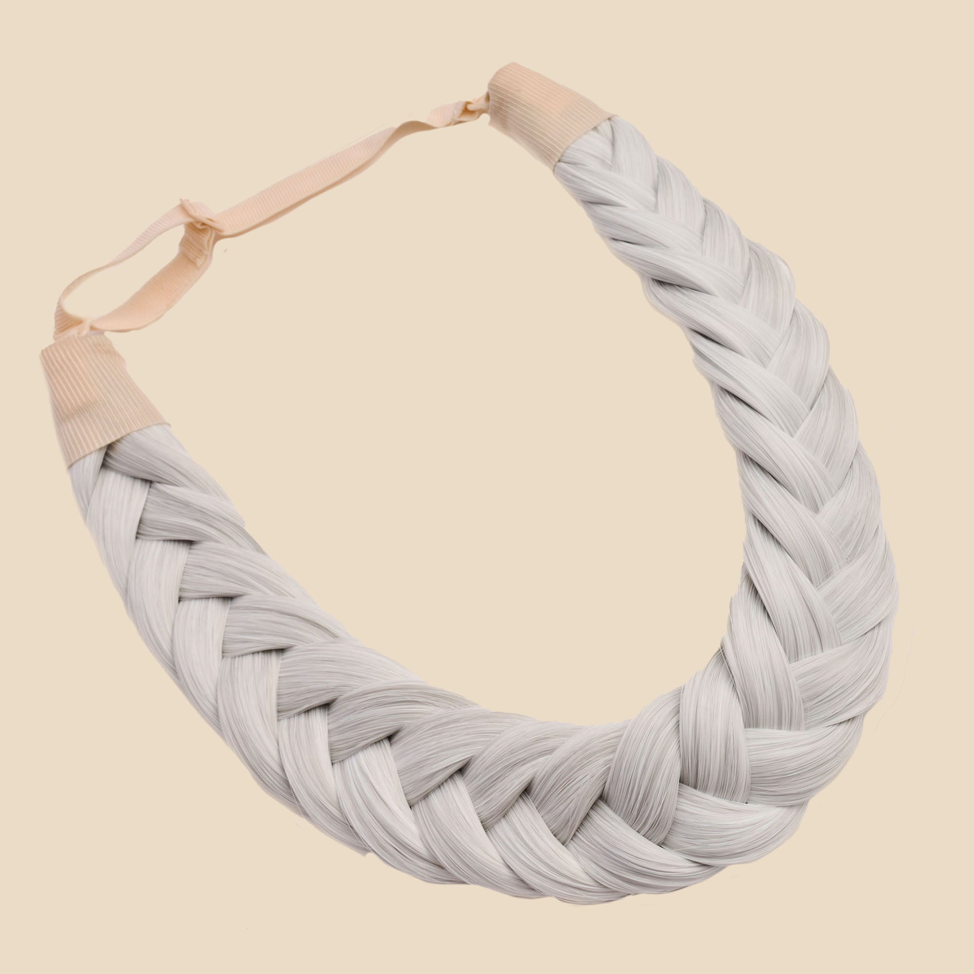 The Halo - Braided Headband - Silver Grey