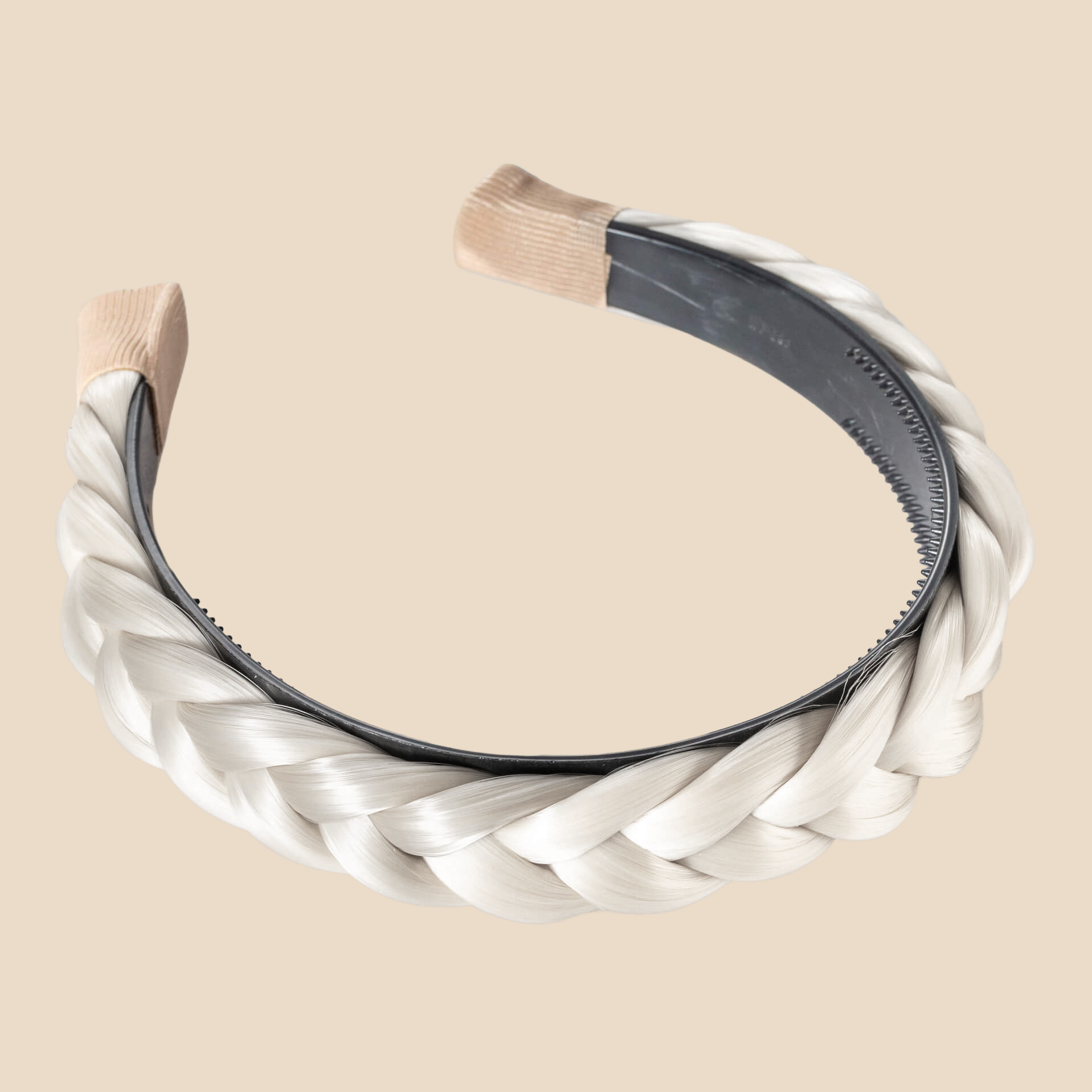 Hard Headband Lulu Two Strand - Braided Headband - White