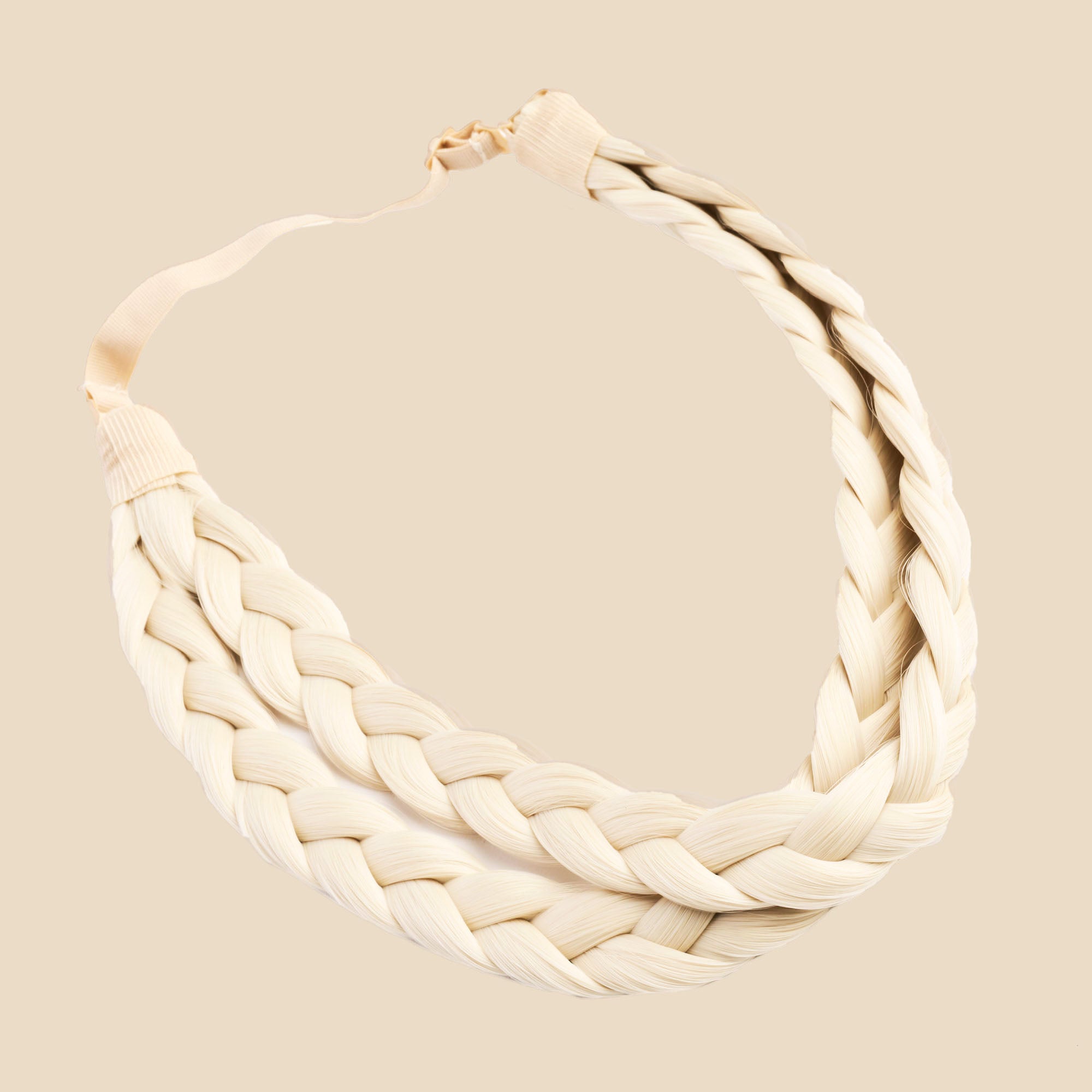 Double Lulu Two Strand - Braided Headband - White