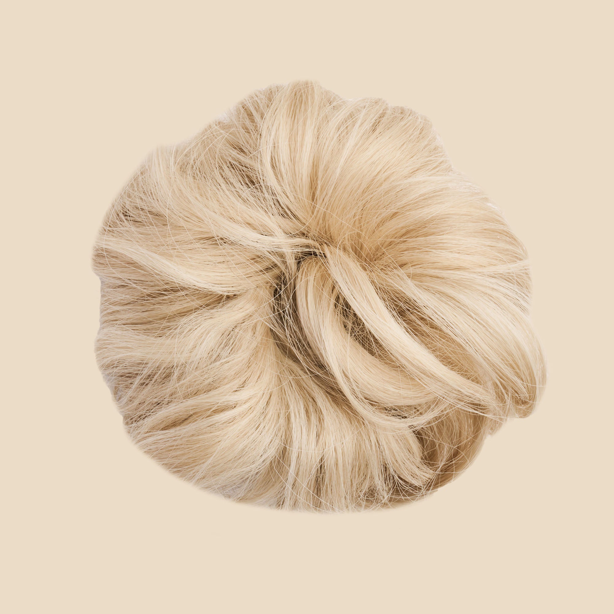 Top Knot Messy Bun Ponytail Holder Hair Extension - Original - White