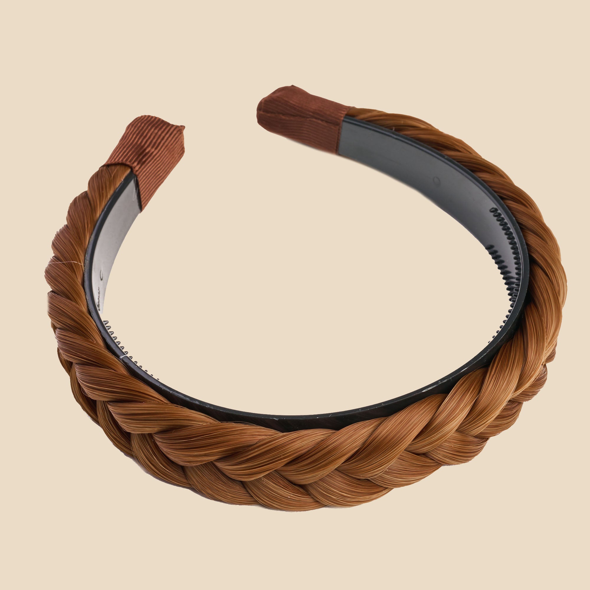 Hard Headband Lulu Two Strand - Braided Headband - Golden Red