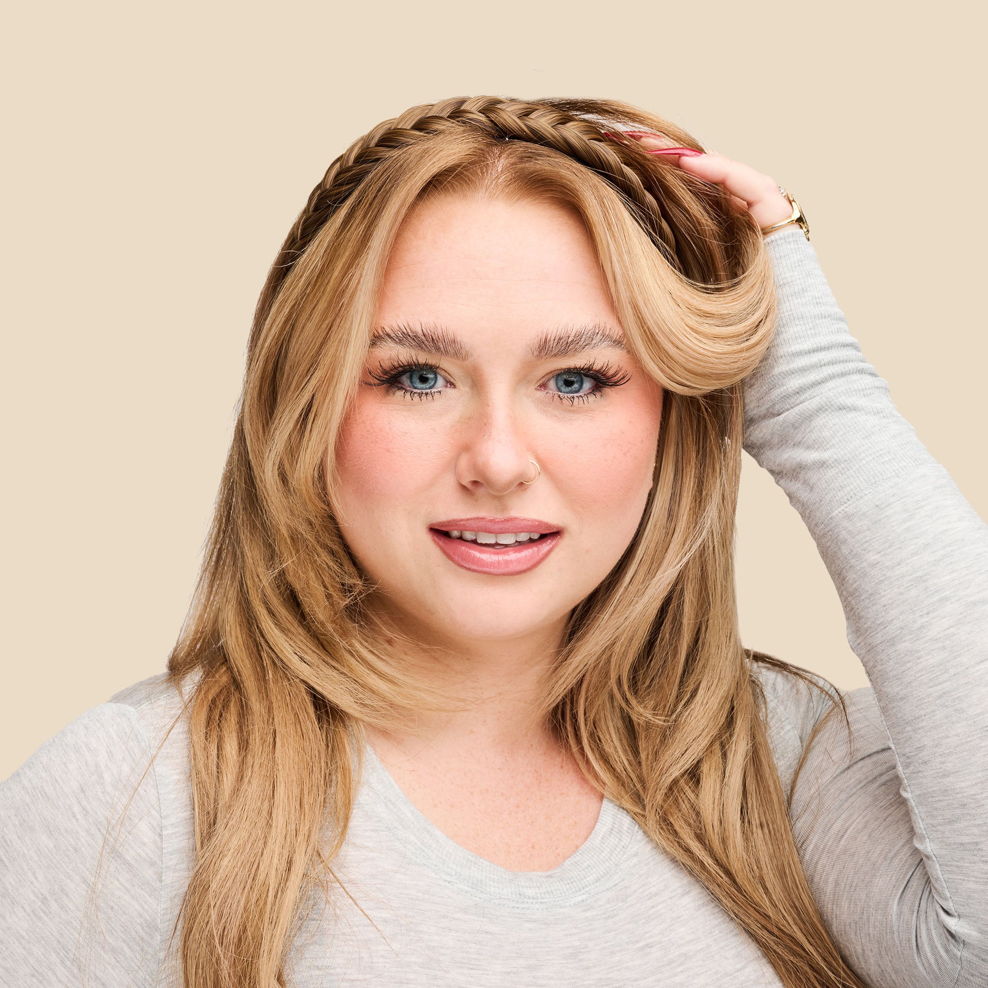 Hard Headband Lulu Two Strand - Braided Headband - Dirty Blonde