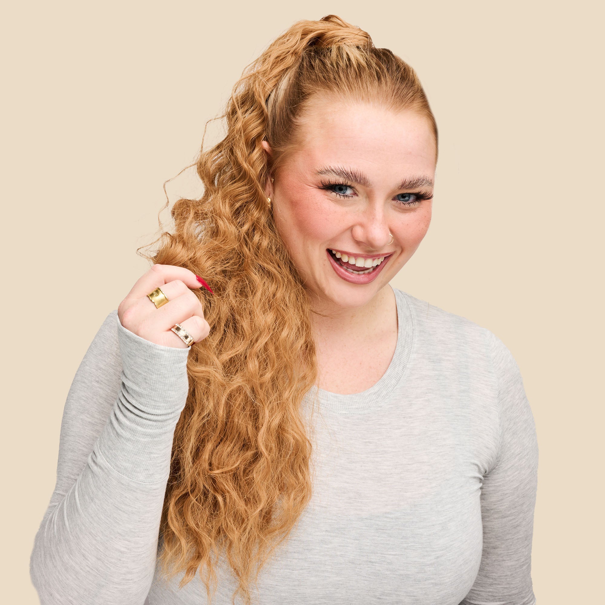 Lea Wrap Braided Ponytail Hair Extension - Golden Red