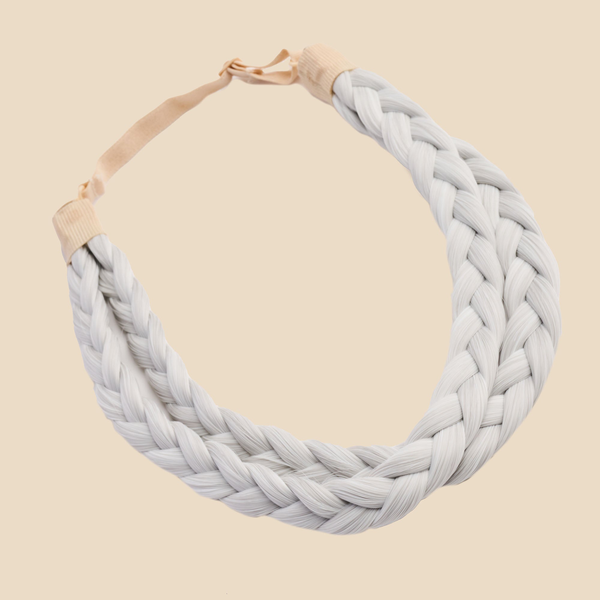 Double Lulu Two Strand - Braided Headband - Silver Grey