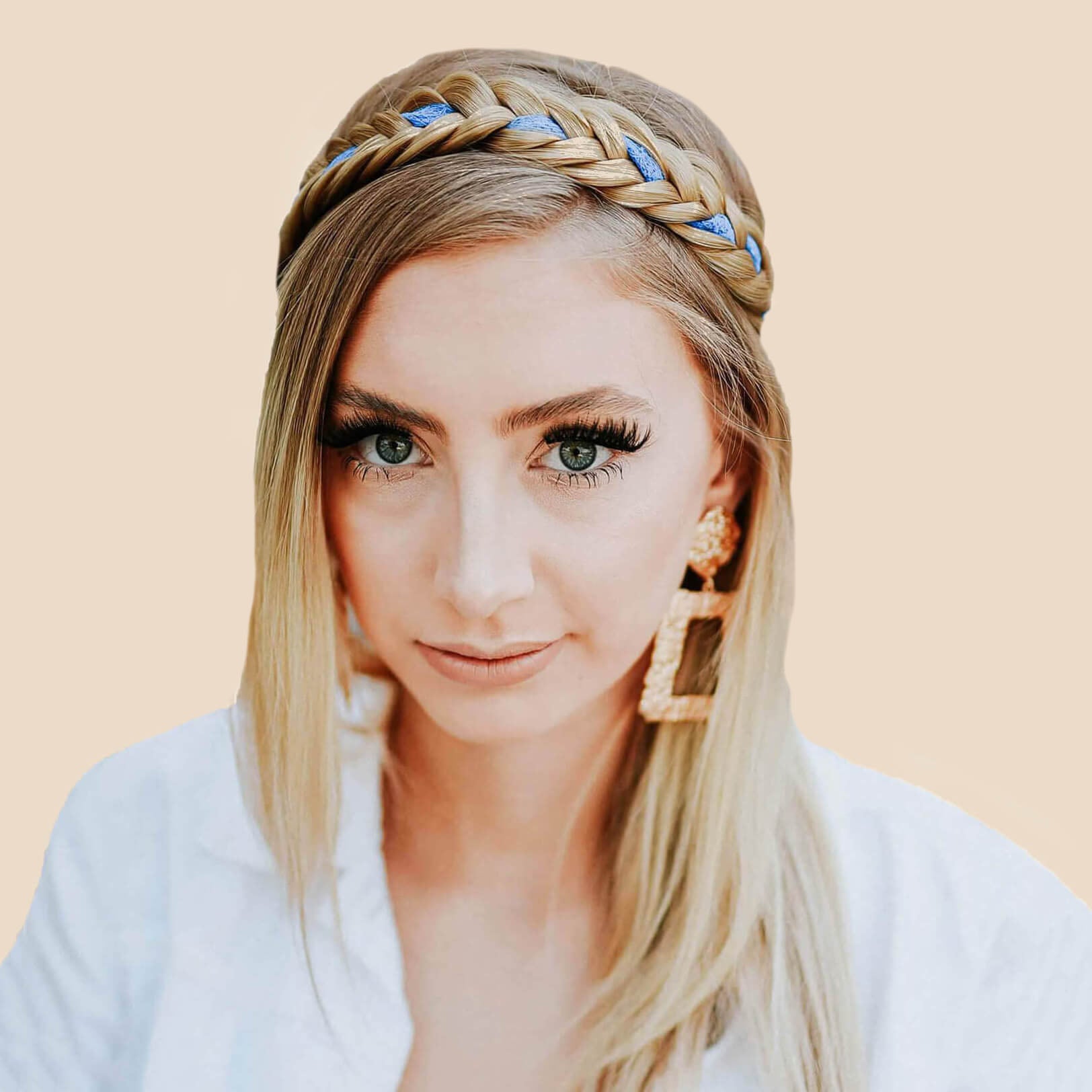 The Lacey - Braided Headband - Ashy Highlighted