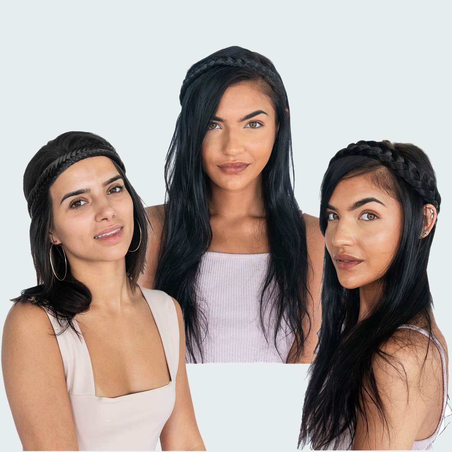 Madison Braid Set - Lulu Two Strand, Arisa Fishtail, Halo - Blac