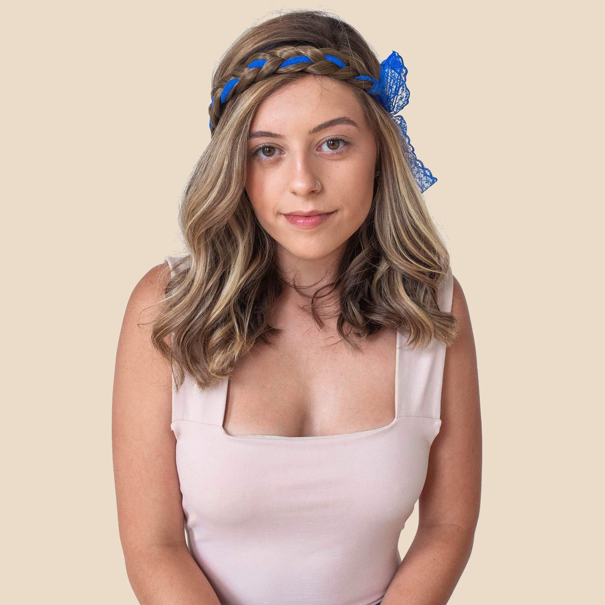 The Lacey - Braided Headband - Ashy Light Brown