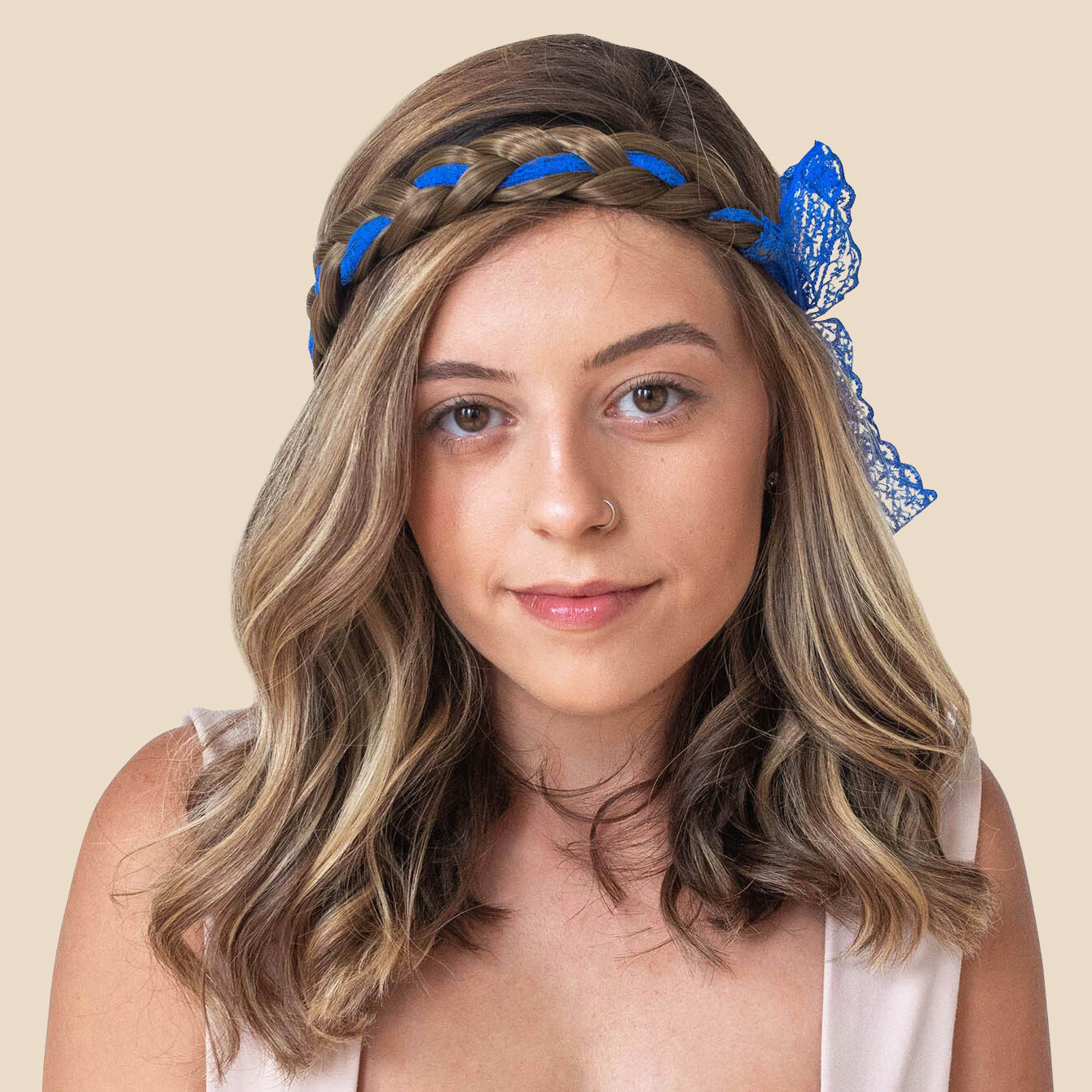 The Lacey - Braided Headband - Ashy Light Brown