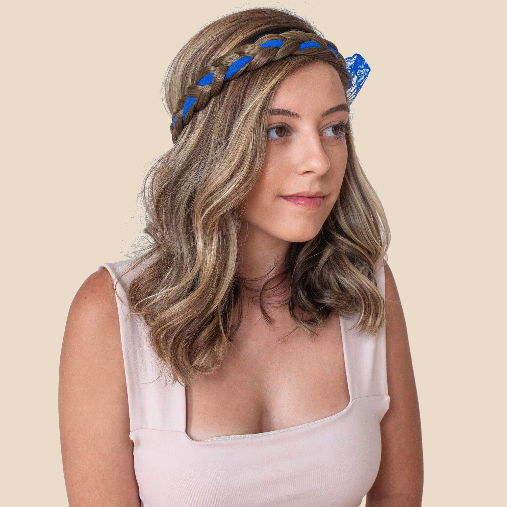 The Lacey - Braided Headband - Ashy Light Brown