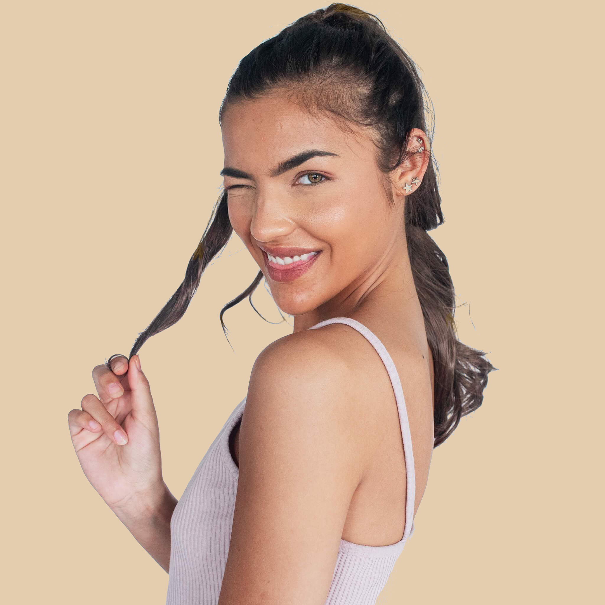 The Naomi Ponytail Long Hair Extension - Brunette