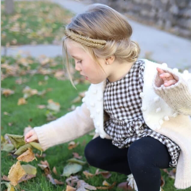 Arisa Fishtail for Kids - Braided Headband - Ashy Highlighted