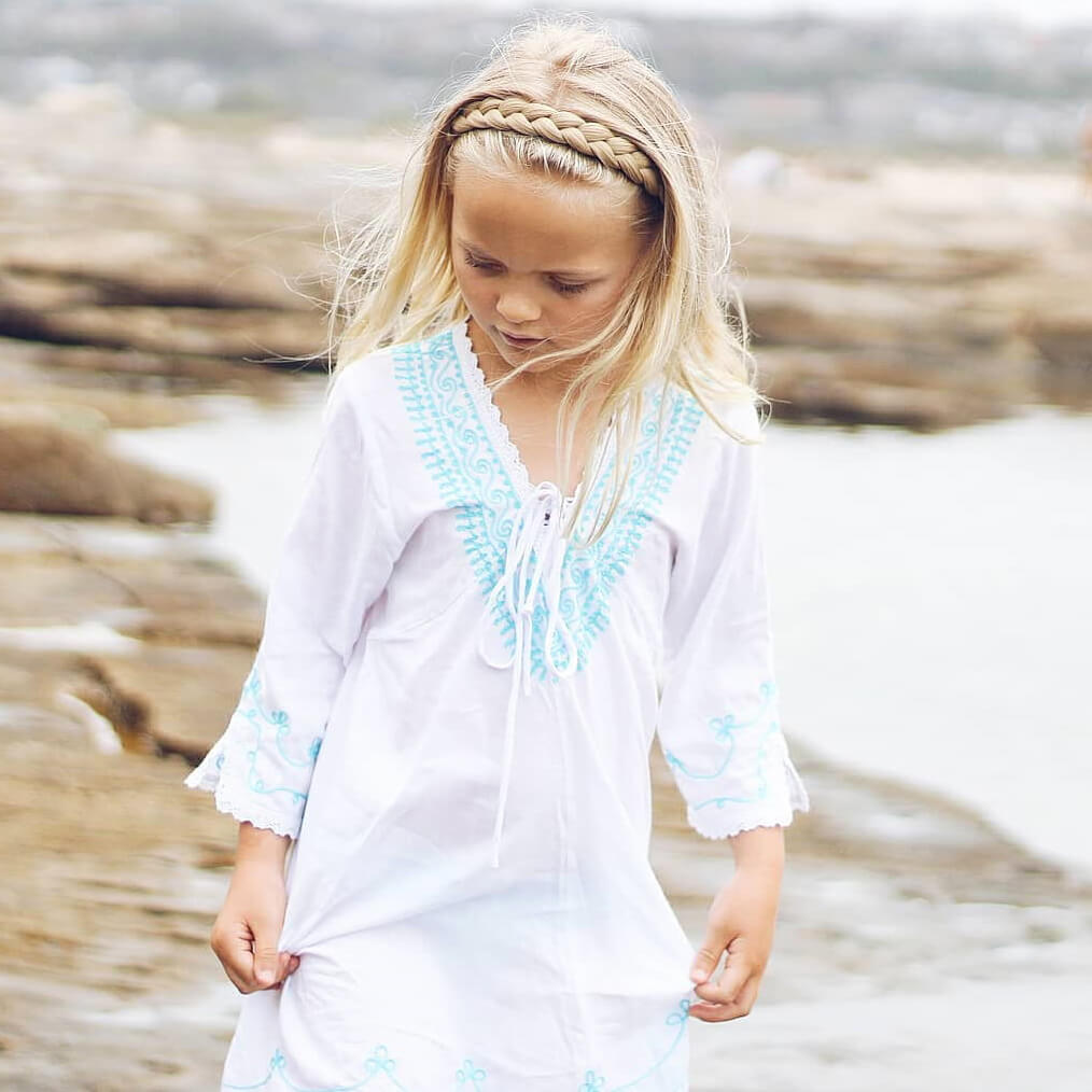 Lulu Two Strand for Kids - Braided Headband - Ashy Highlighted