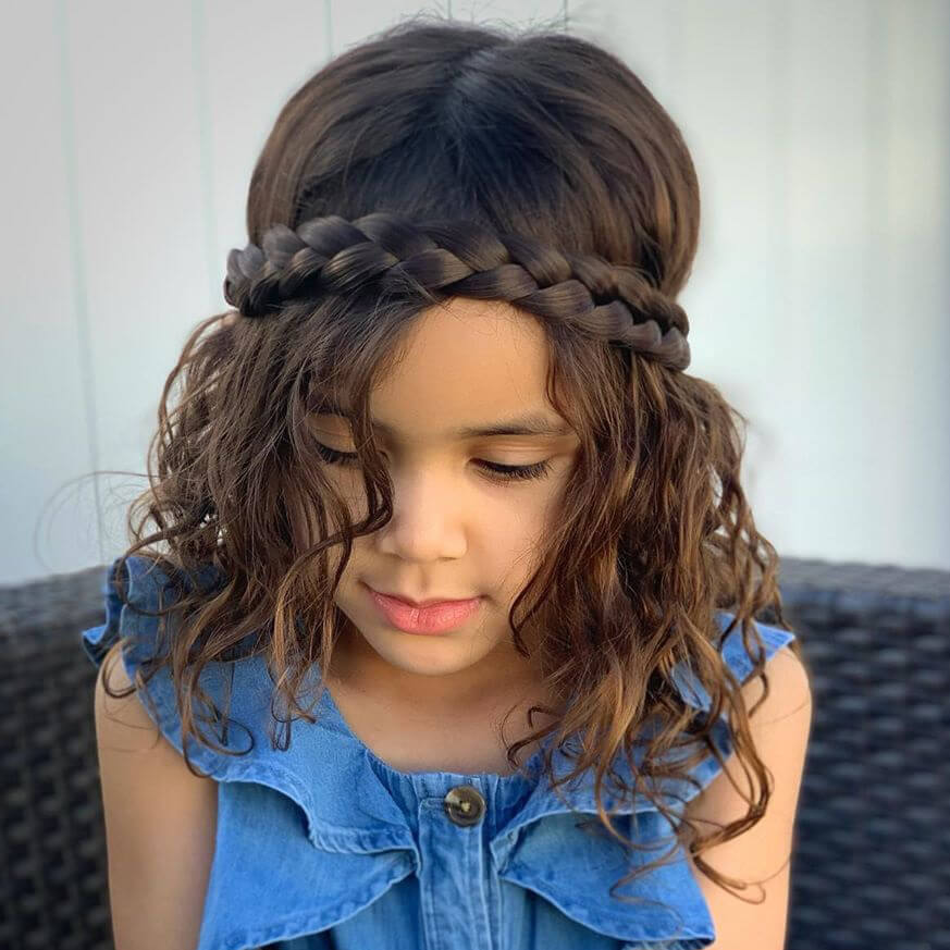 Lulu Two Strand for Kids - Braided Headband - Dark Brown