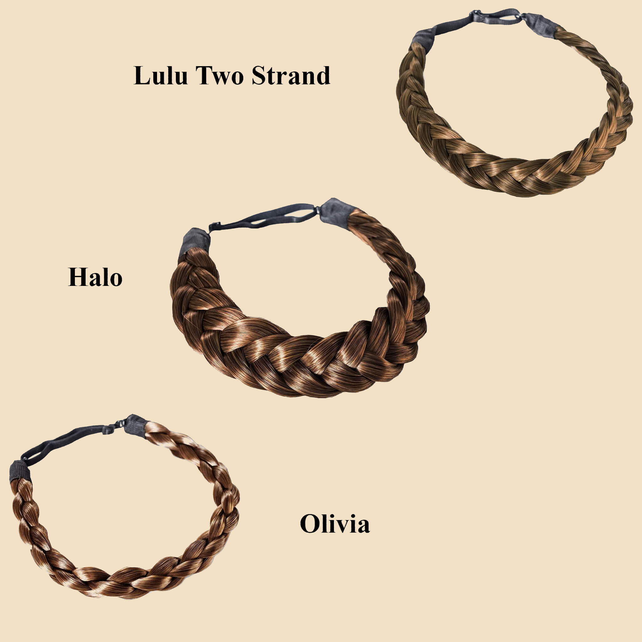 Madison Braid Bundle - Lulu Two Strand, Halo, Olivia - Ashy Light Brown