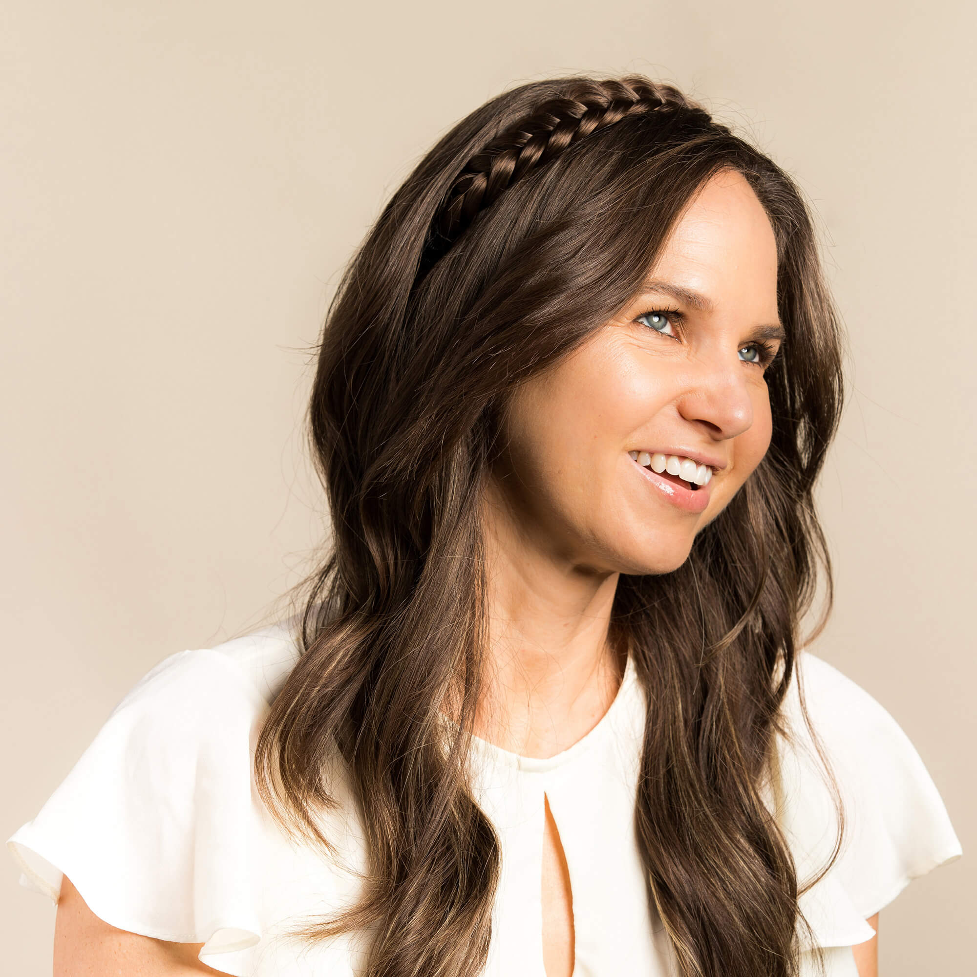 Arisa Fishtail - Braided Headband - Brunette