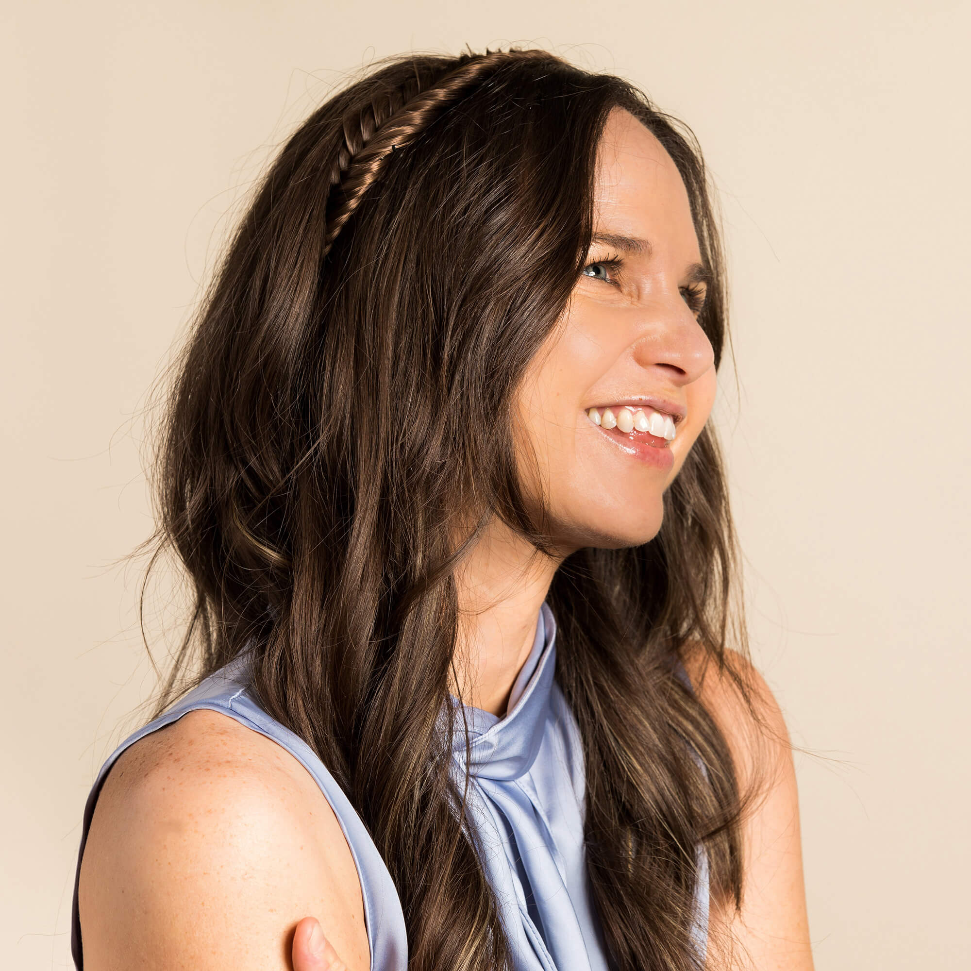 Arisa Fishtail - Braided Headband - Brunette