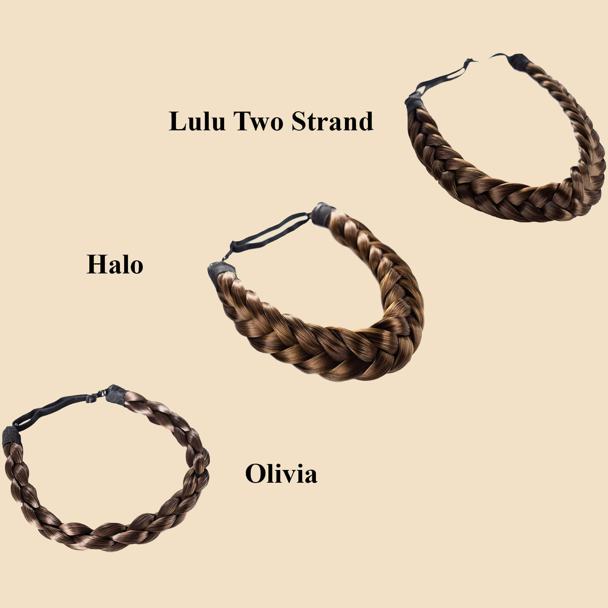 Madison Braid Bundle - Lulu Two Strand, Halo, Olivia - Brunette