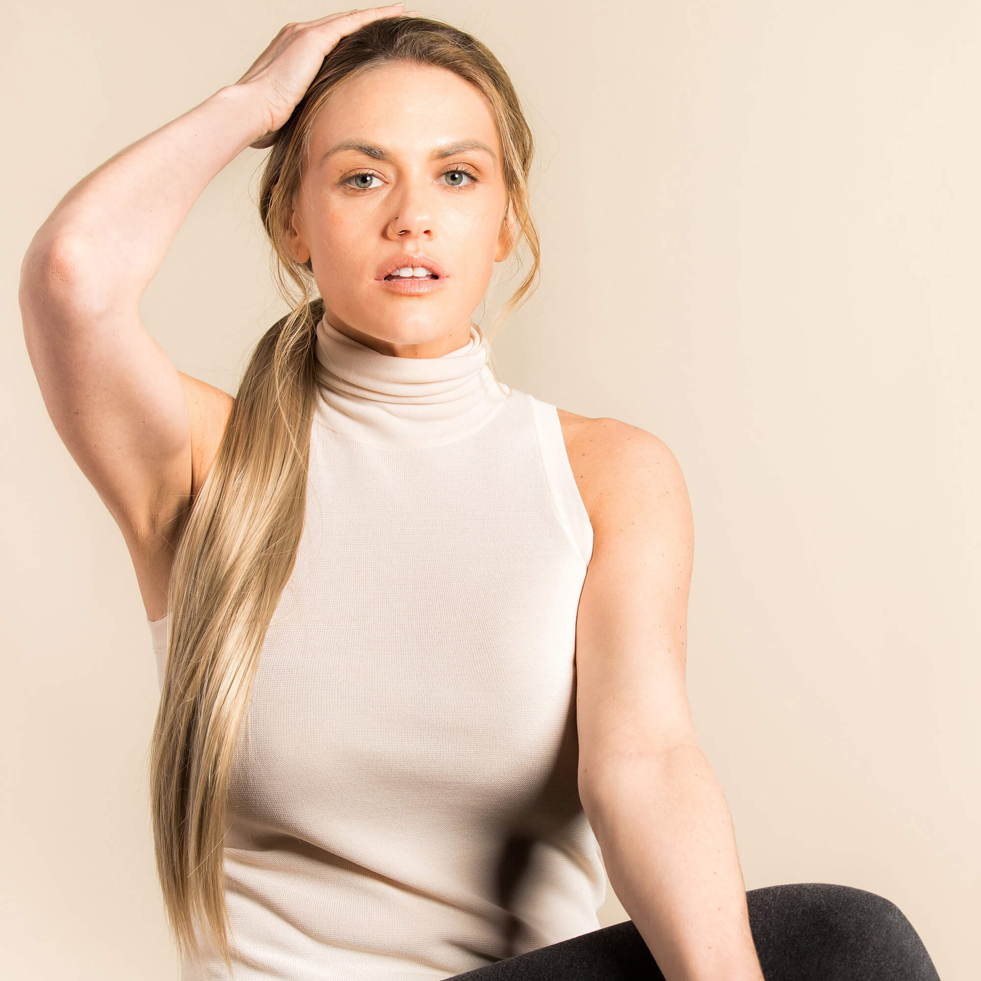 The Bree Ponytail Hair Extension - Ashy Highlighted