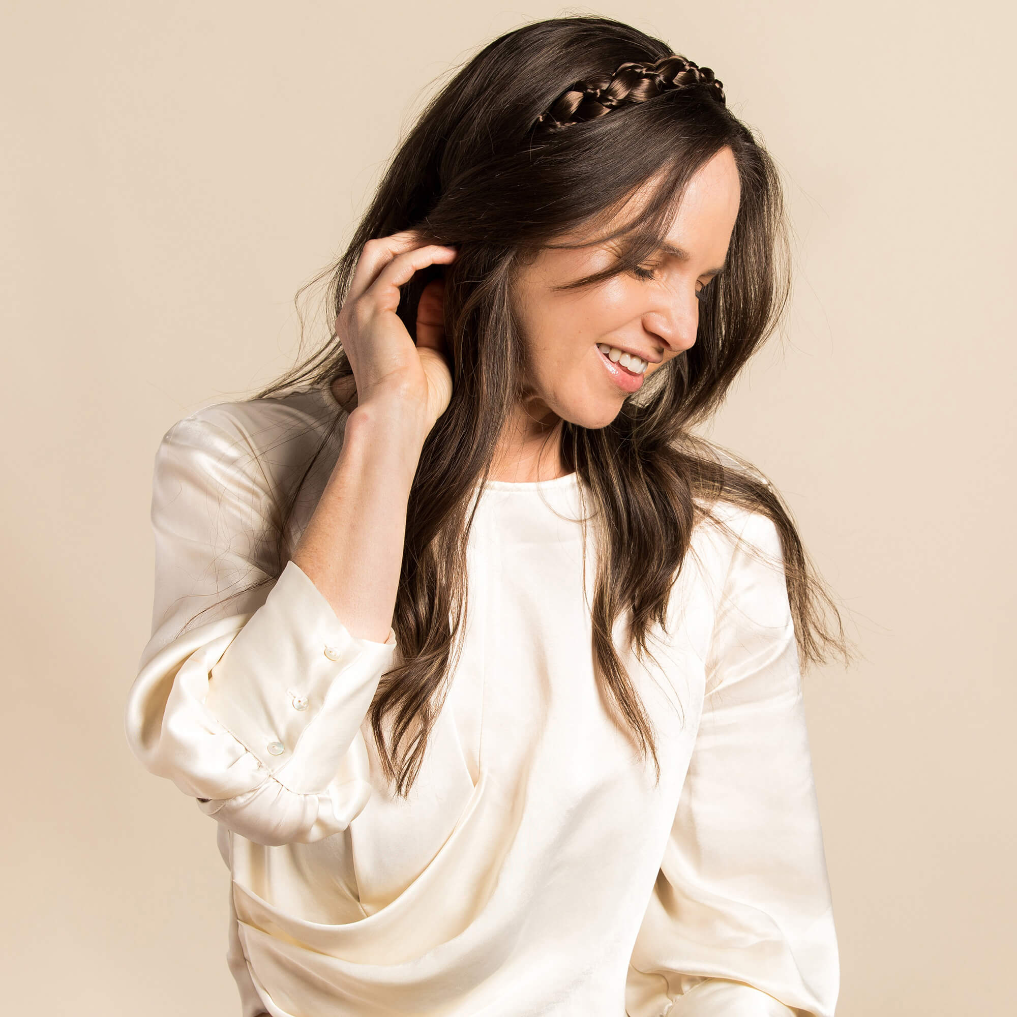 The Butterfly - Braided Headband - Brunette