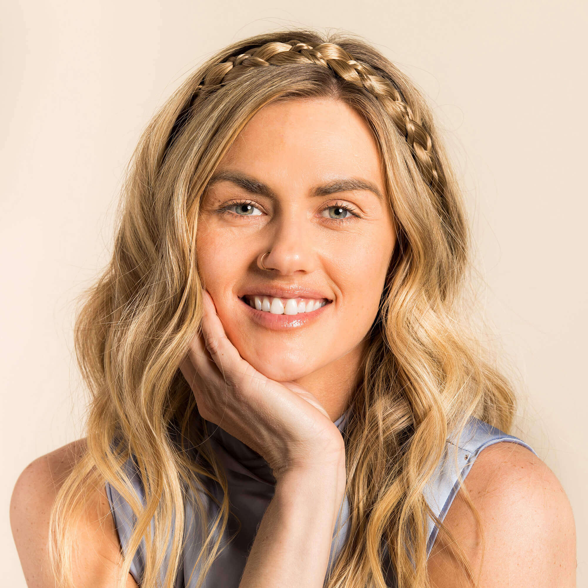 The Butterfly - Braided Headband - Ashy Highlighted