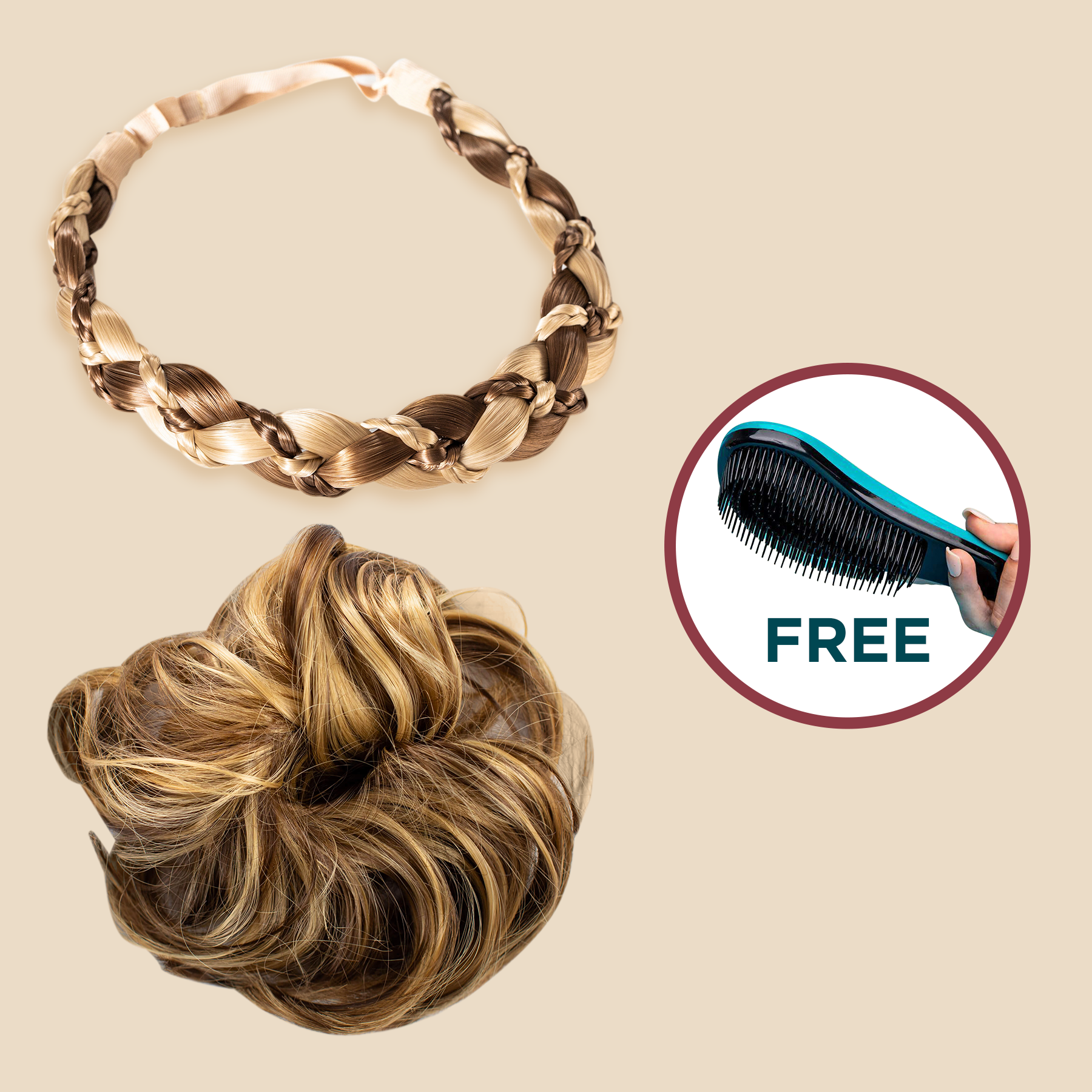Madison Braids Bundle - Butterfly Braid, Top Knot + FREE Detangler Brush