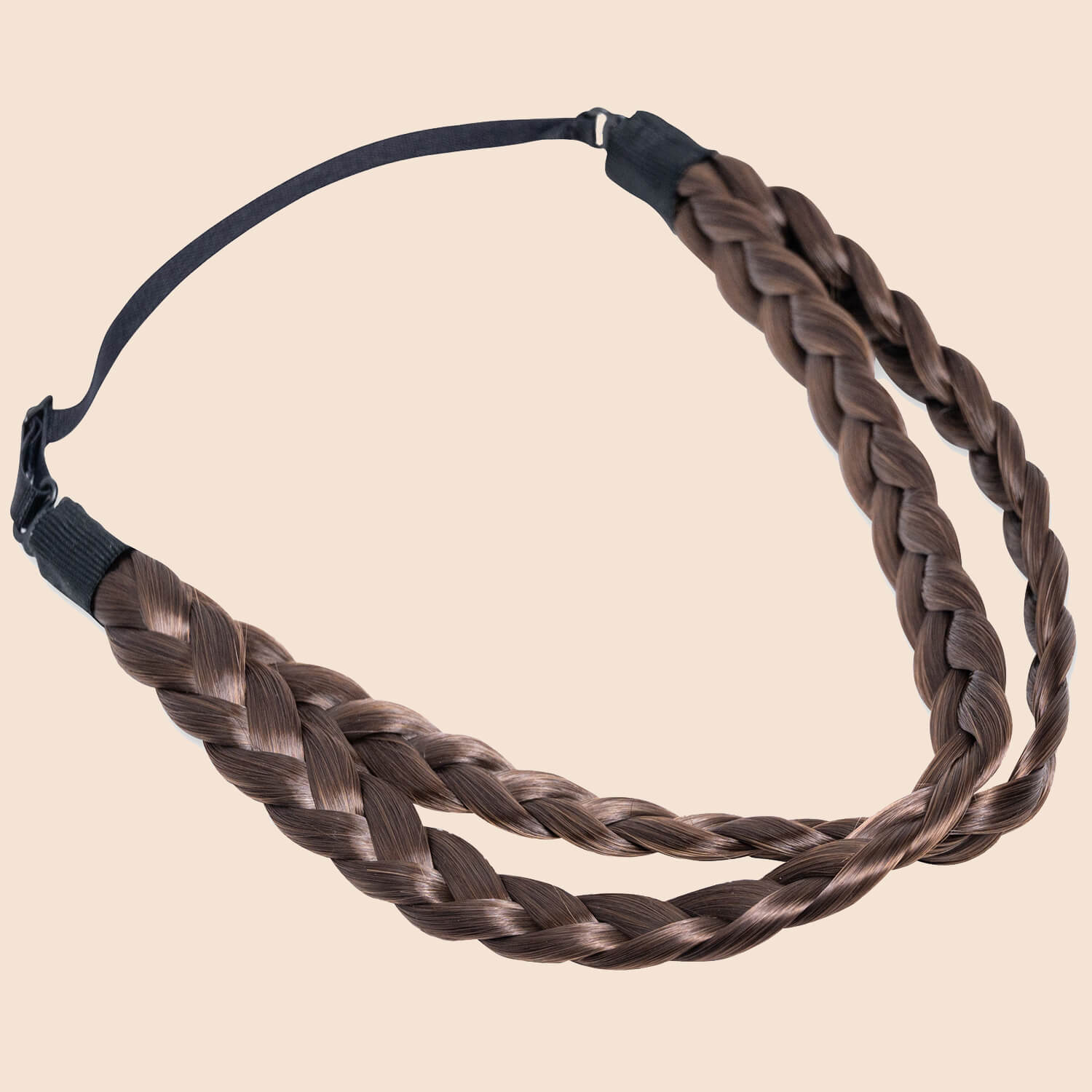 Double Lulu Two Strand - Braided Headband - Brunette