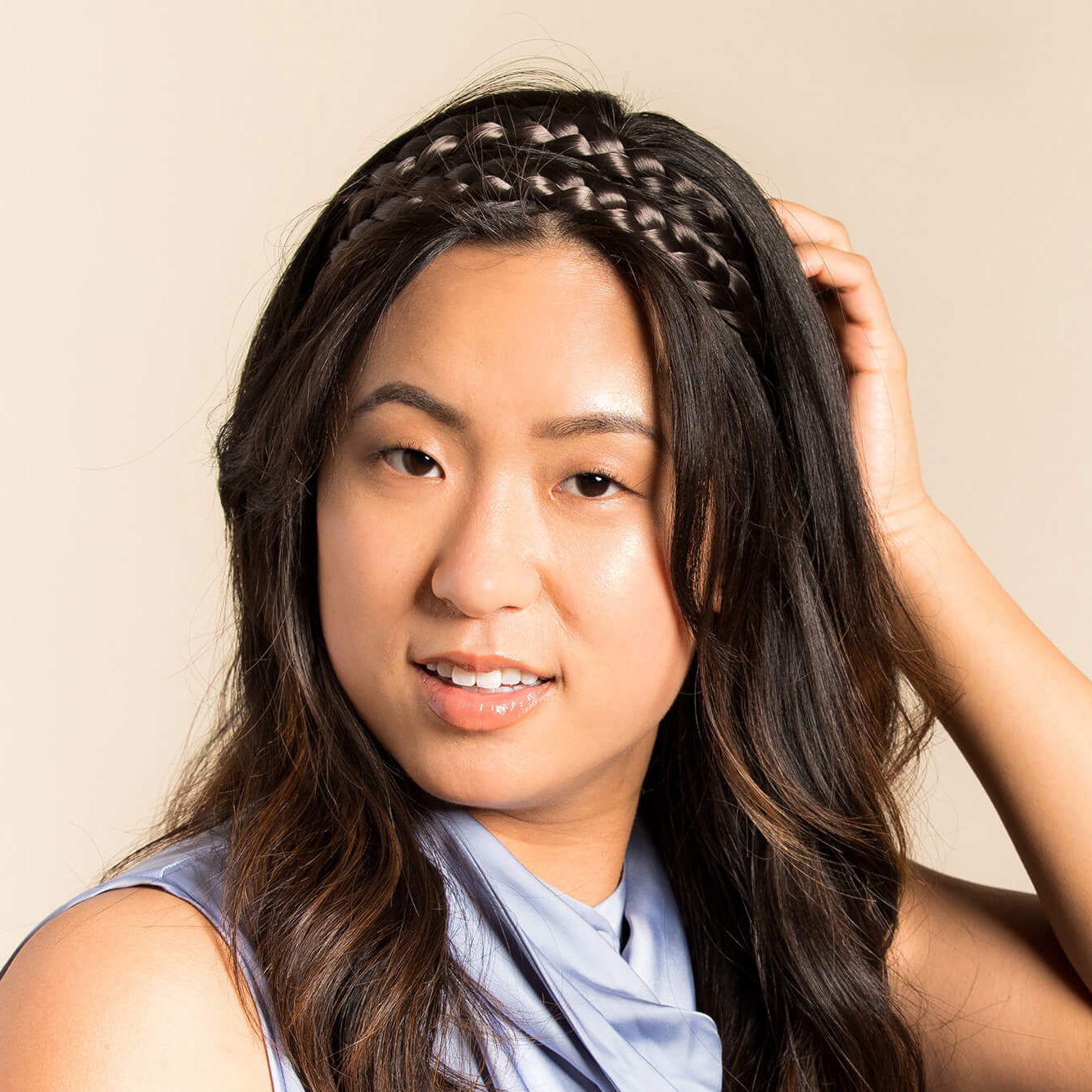 Double Lulu Two Strand - Braided Headband - Dark Brown