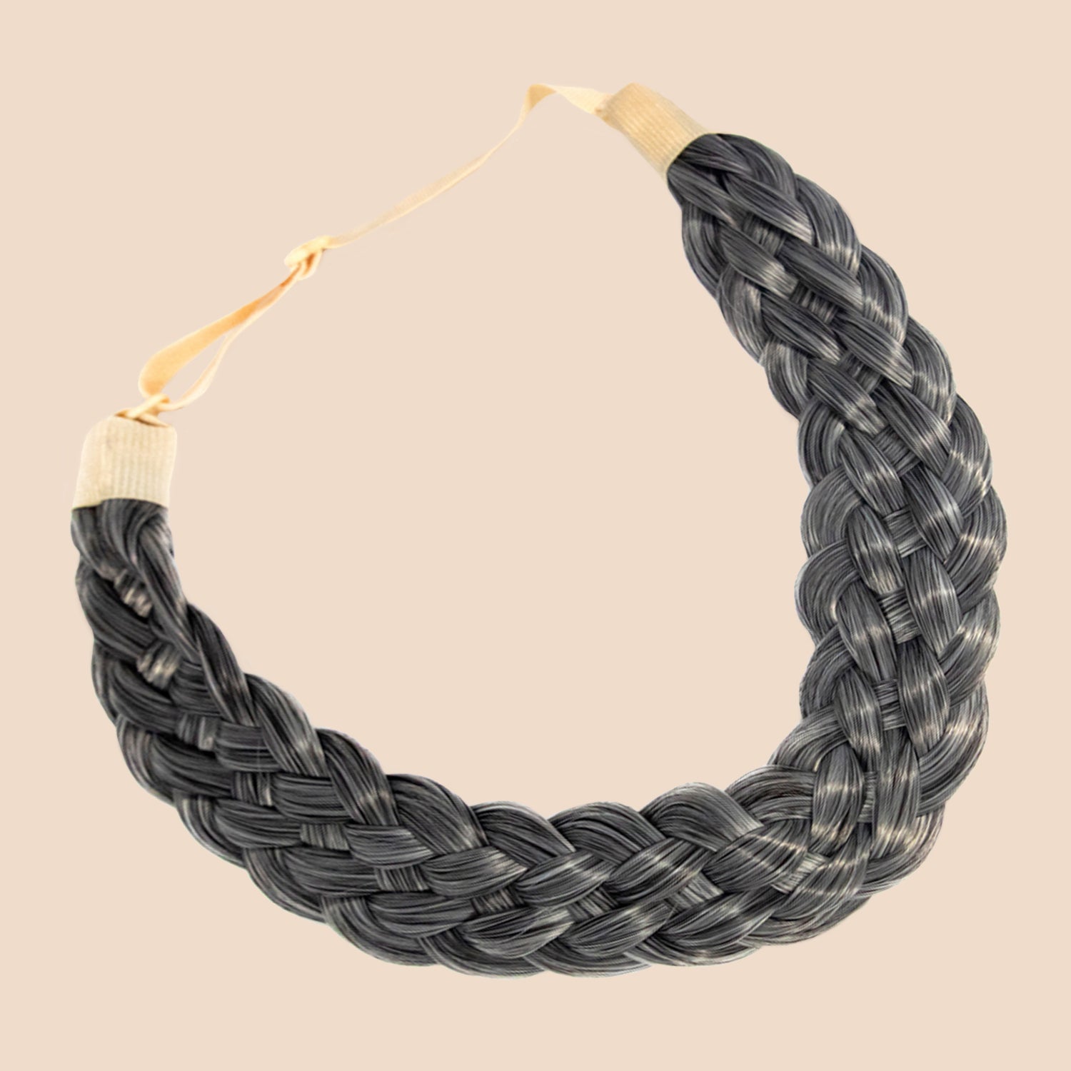 Farren Six Strand - Braided Headband - Salt & Pepper