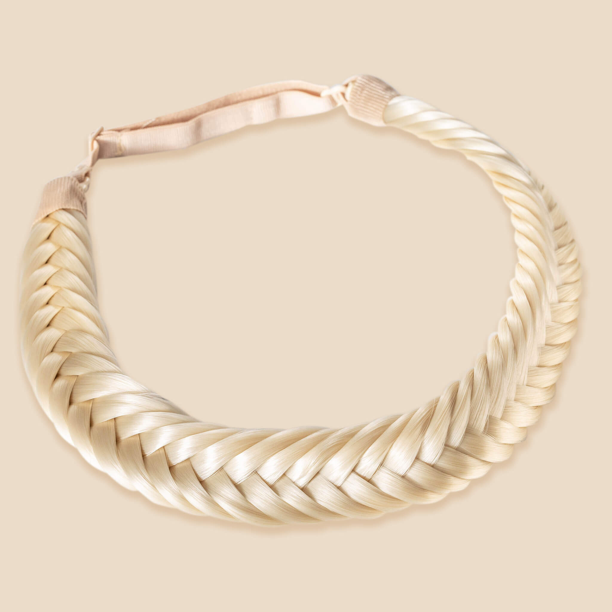 Arisa Fishtail - Braided Headband - Platinum