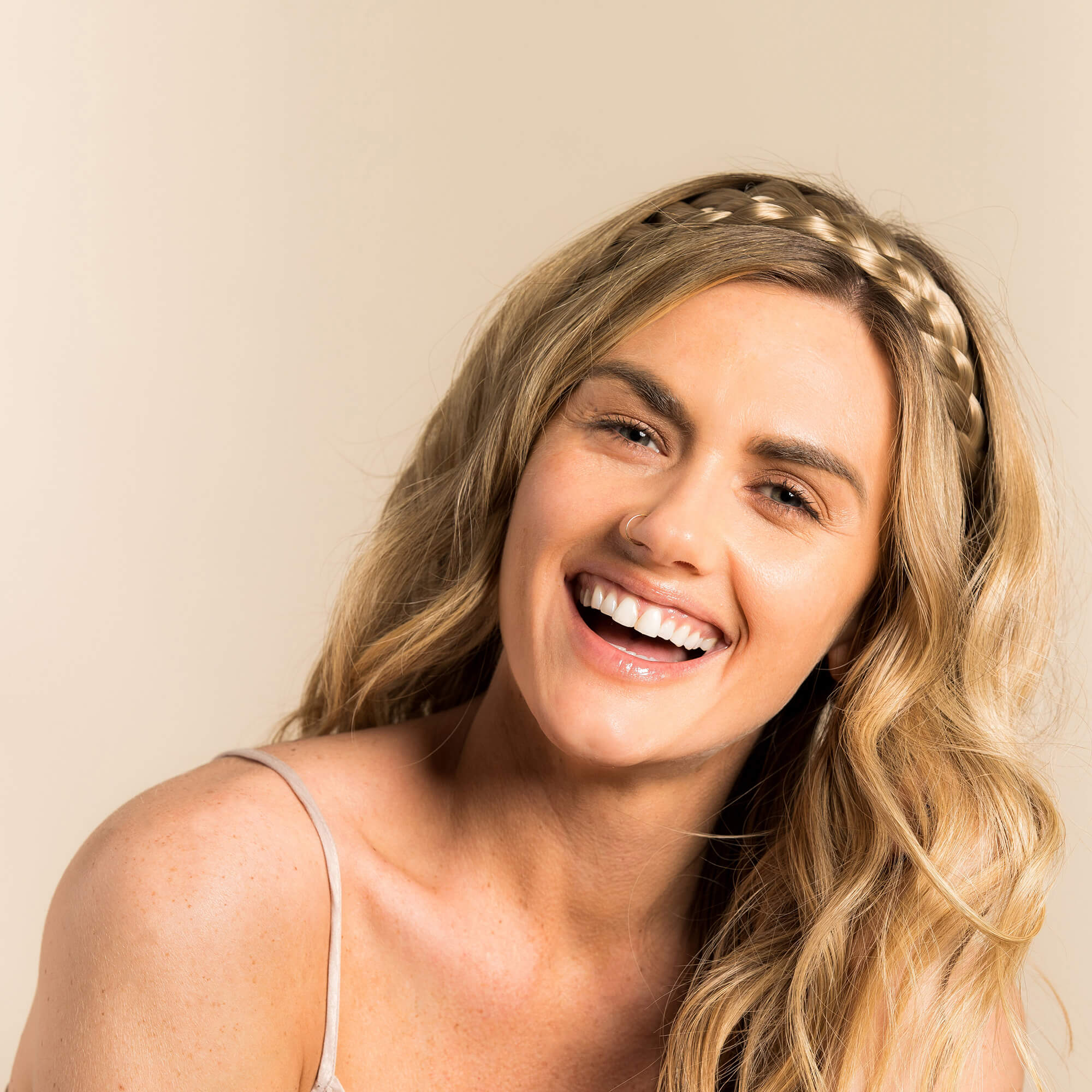 Five Strand - Braided Headband - Ashy Highlighted