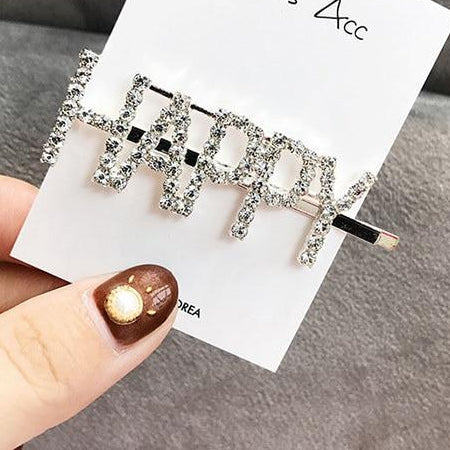 Courtney Collection Letter Hairpins - Happy