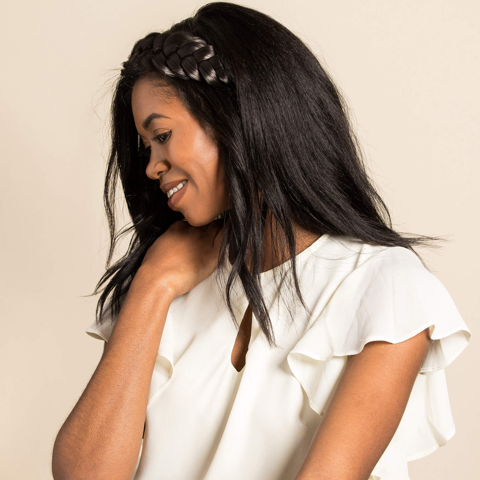 The Halo - Braided Headband - Black