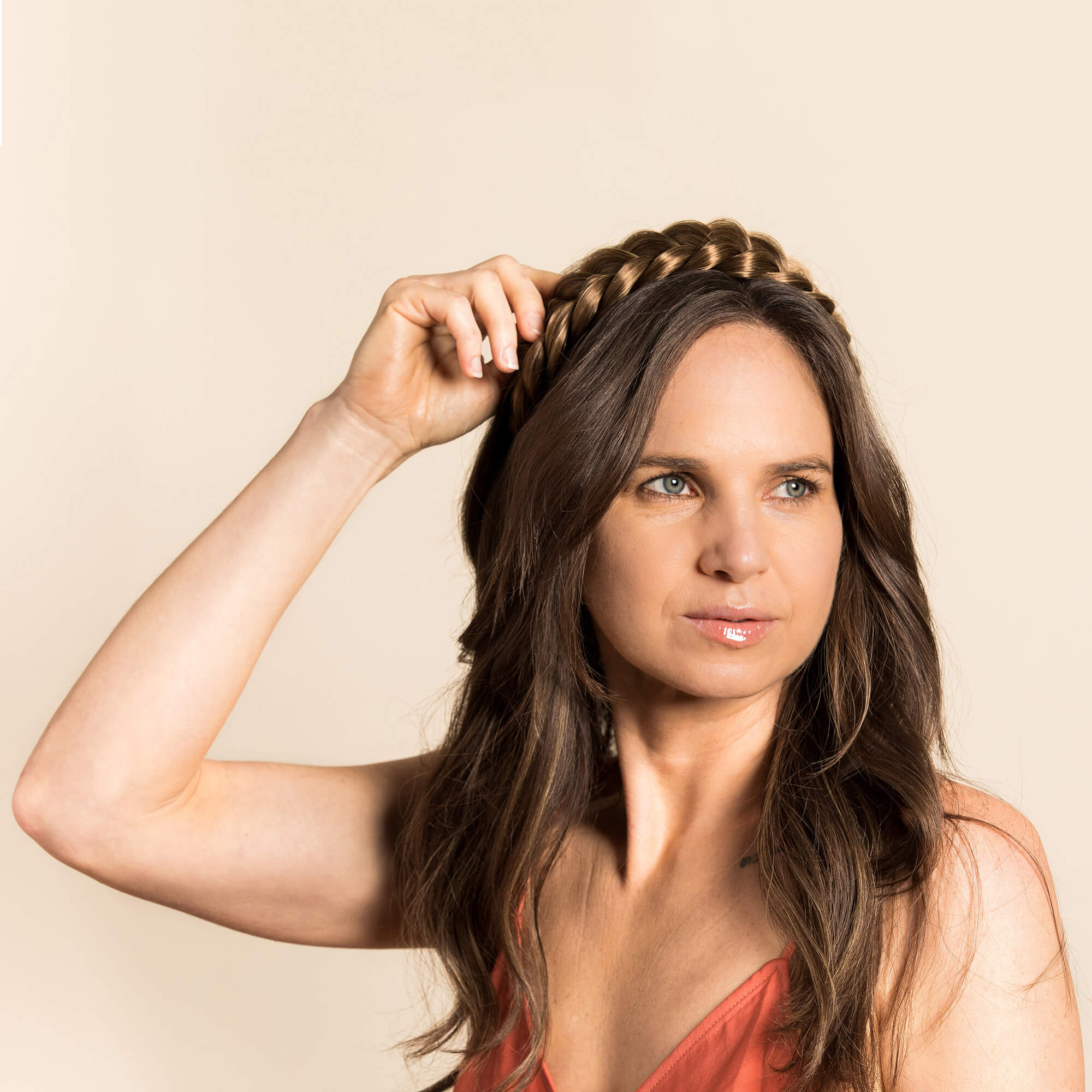The Halo - Braided Headband - Brunette