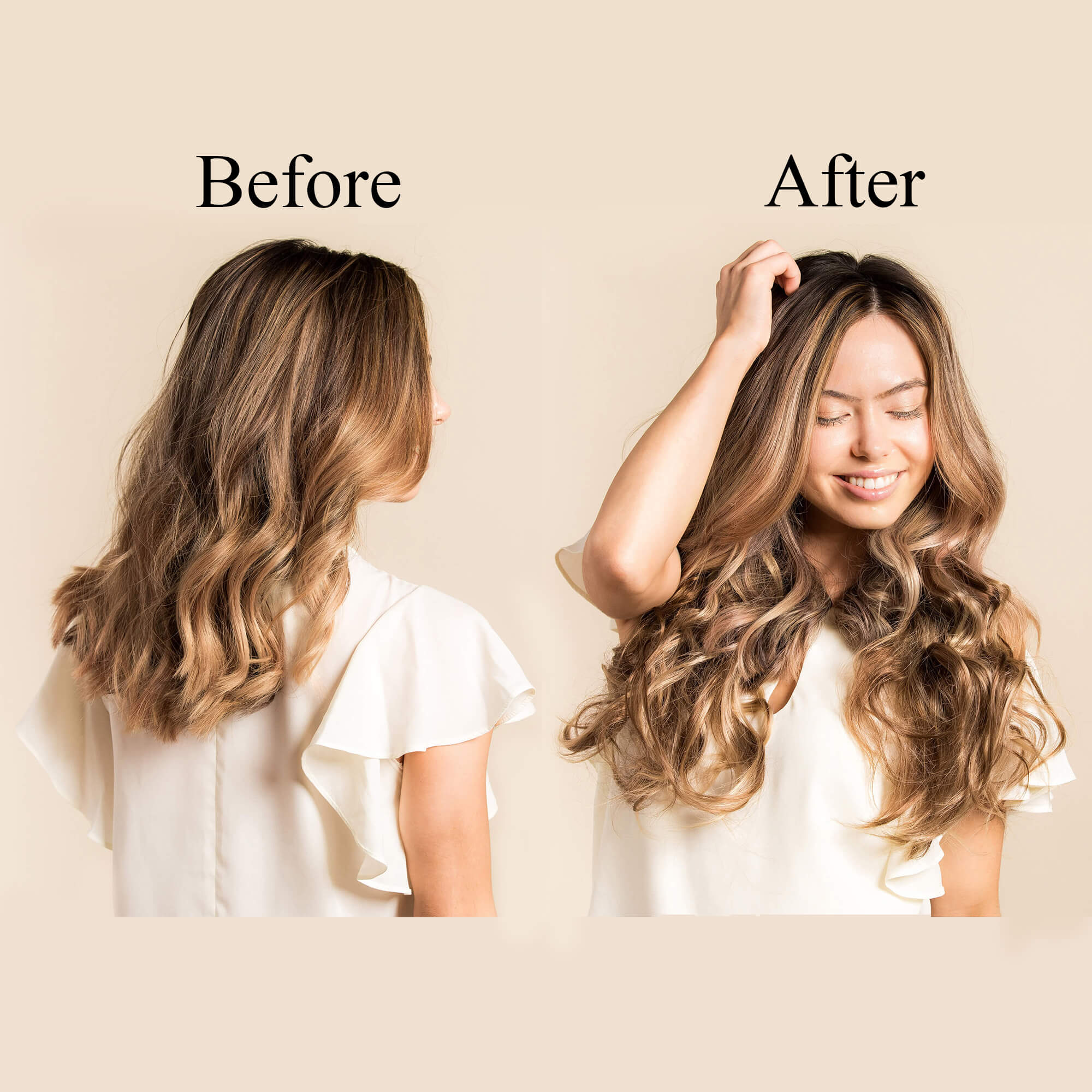 Liz Invisible Long Hair Extension - Highlighted