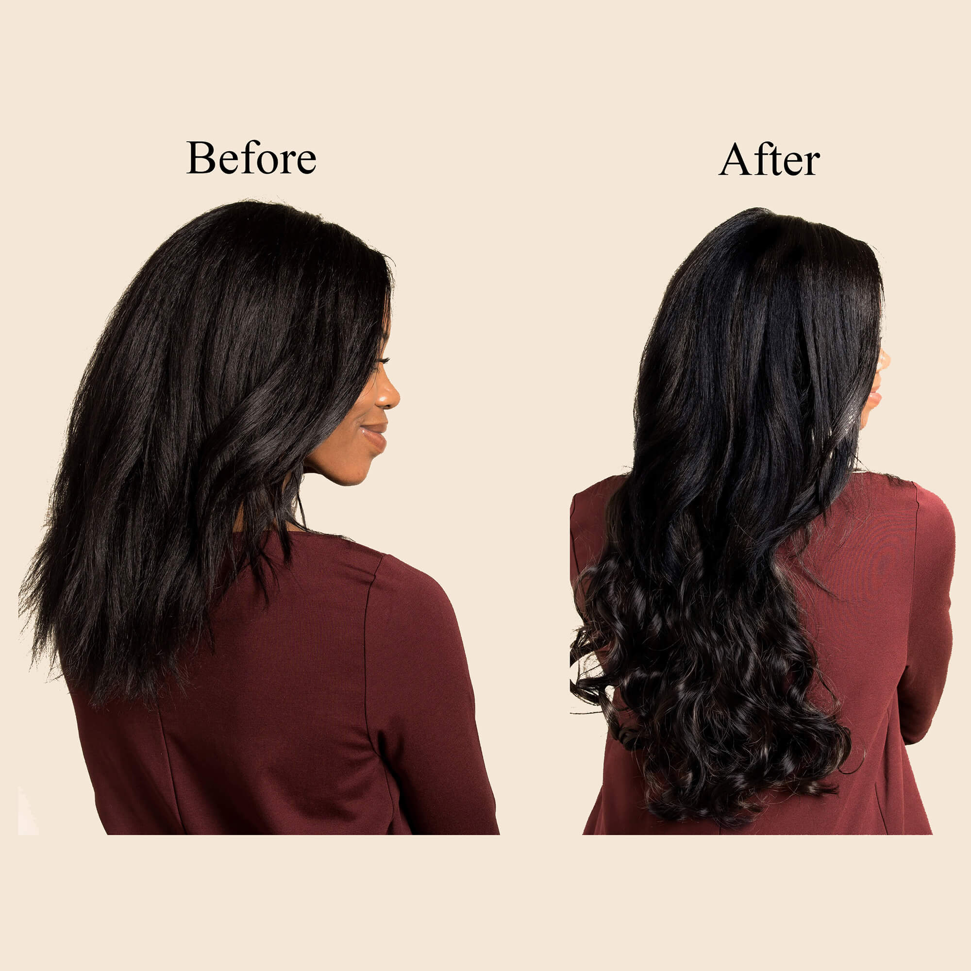 Liz Invisible Long Hair Extension - Black