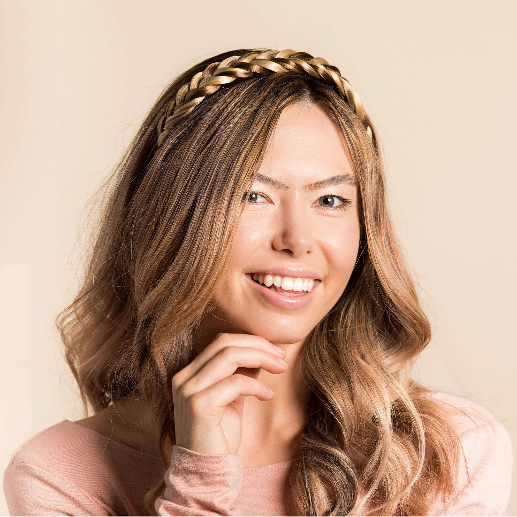 2 Pack Lulu Two Strand - Braided Headband - Highlighted