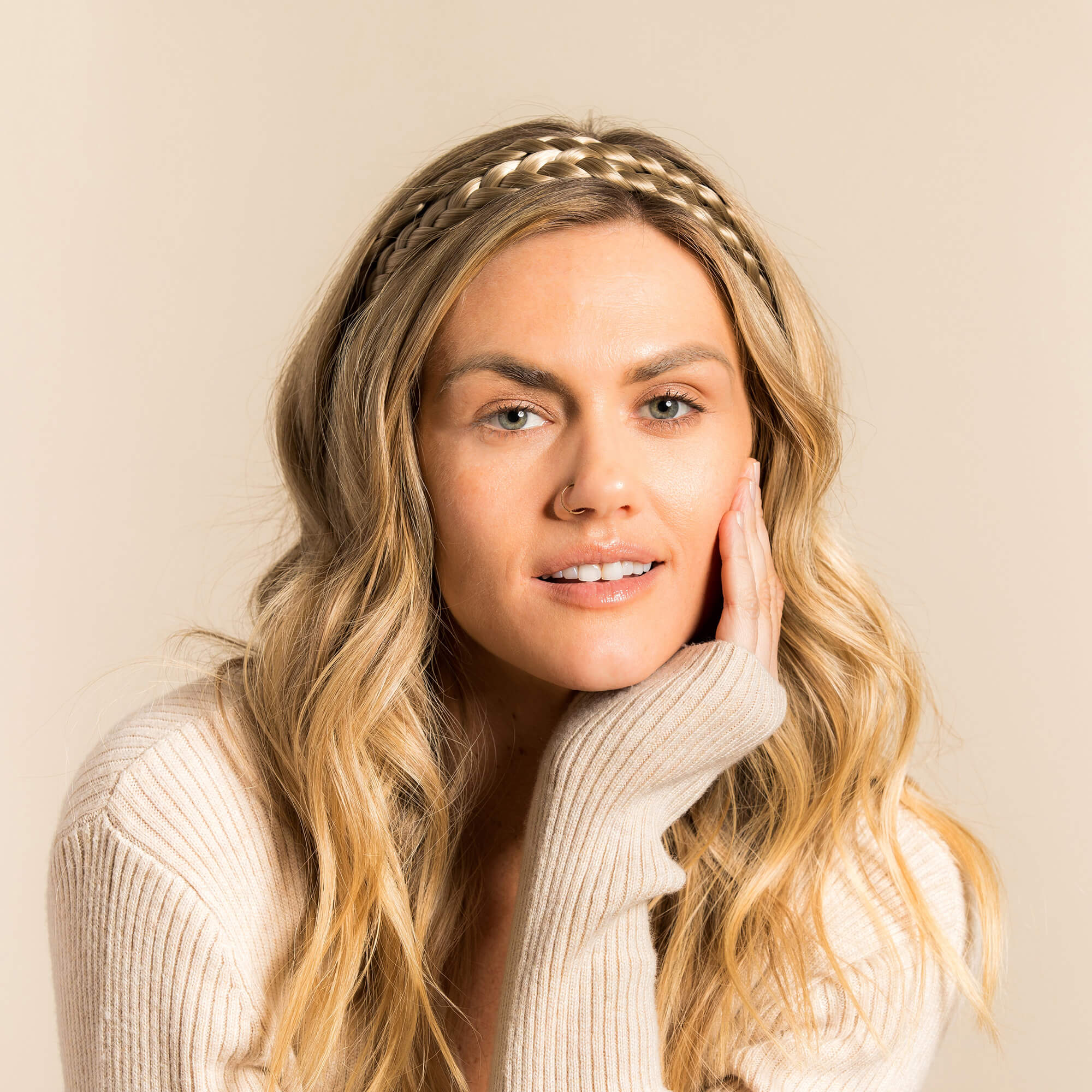 Double Lulu Two Strand - Braided Headband - Ashy Highlighted