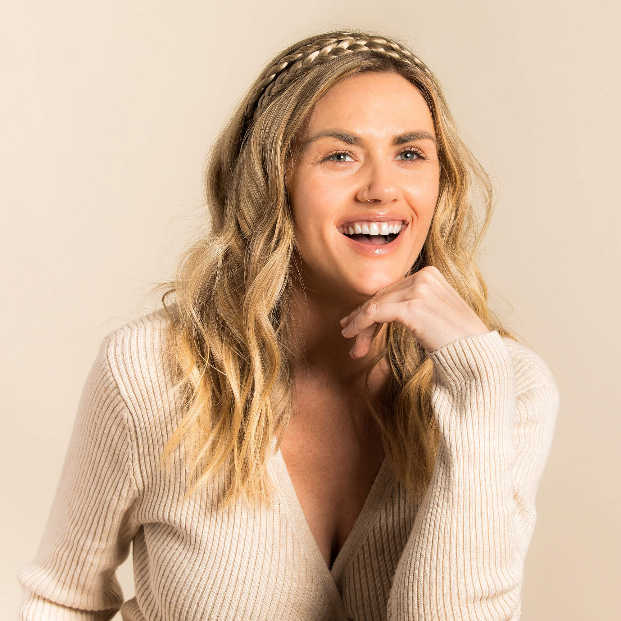 Double Lulu Two Strand - Braided Headband - Ashy Highlighted