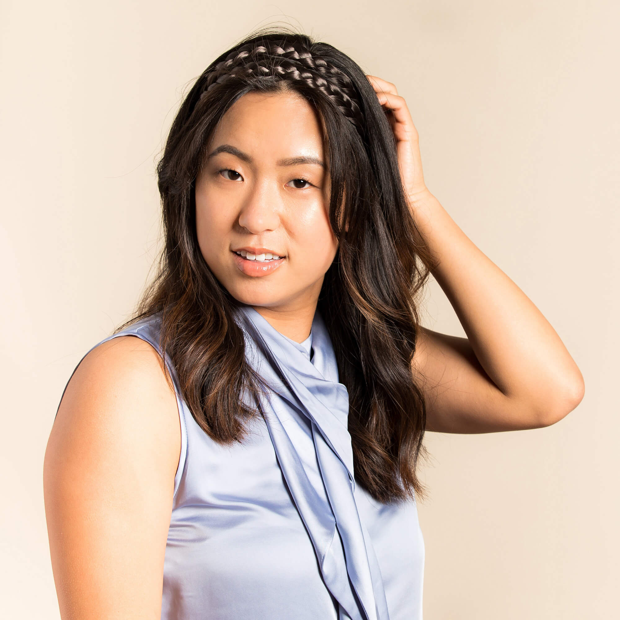 Double Lulu Two Strand - Braided Headband - Dark Brown