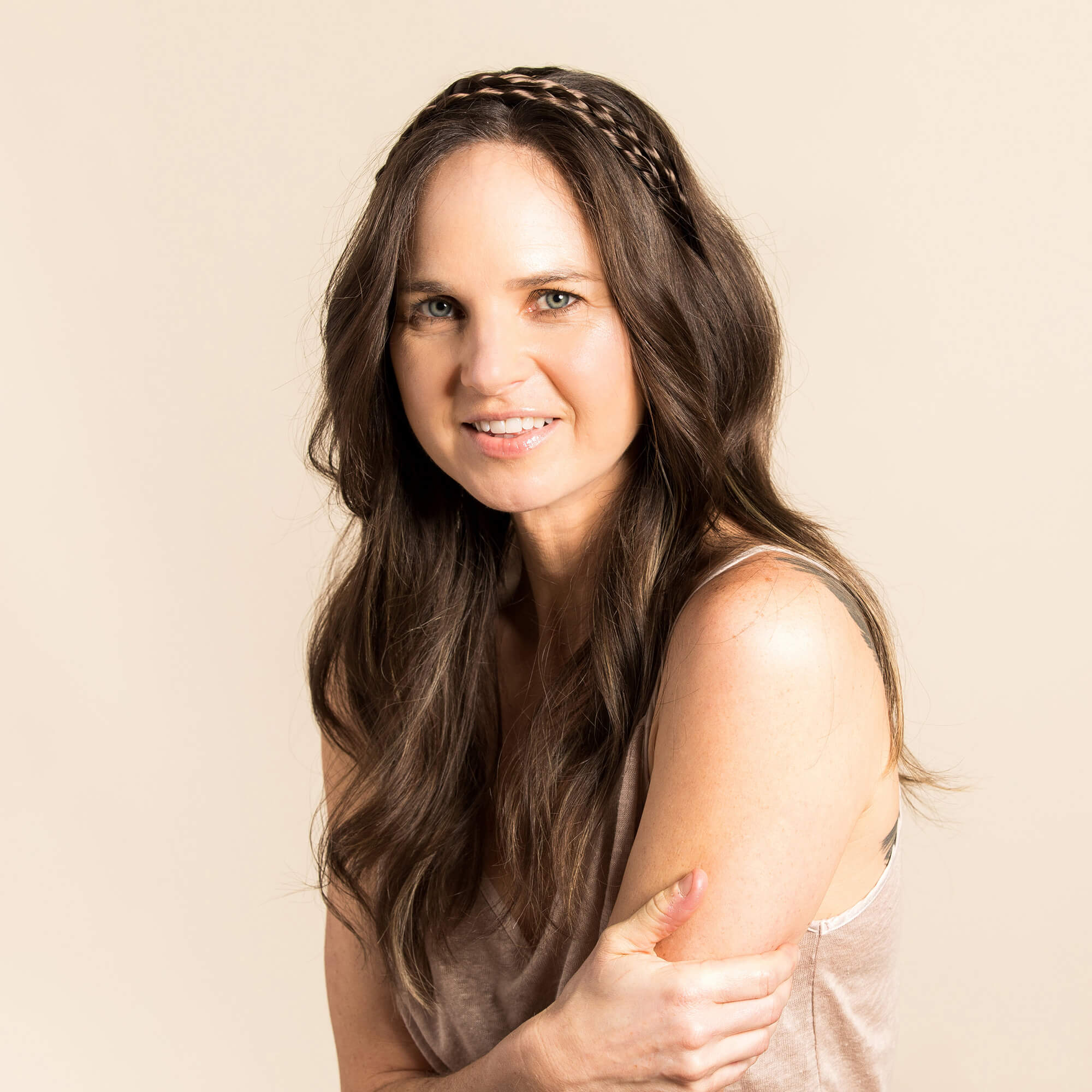 Double Lulu Two Strand - Braided Headband - Brunette