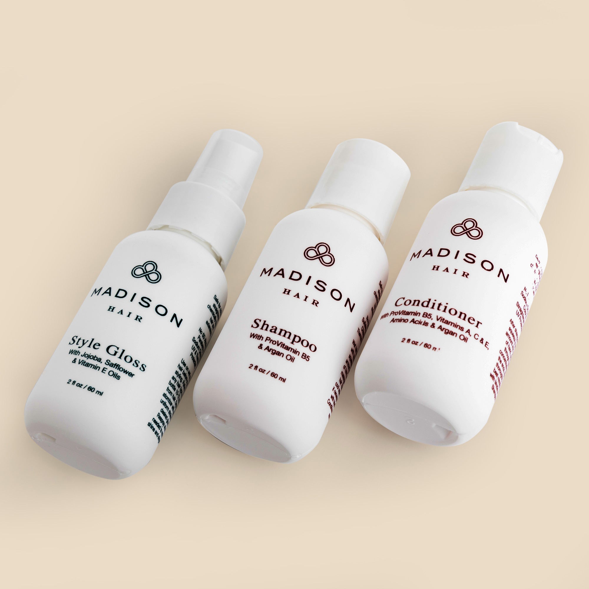 Madison Hair Care Travel Set - White