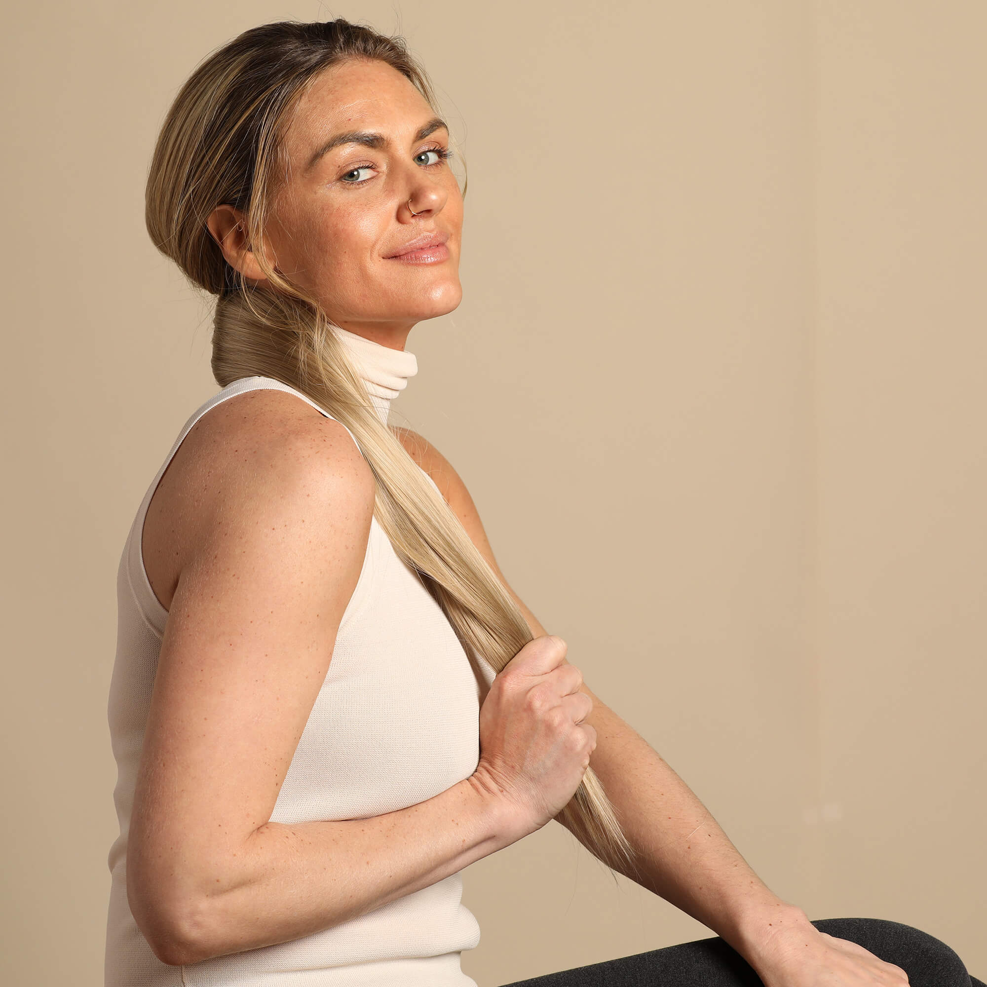The Bree Ponytail Hair Extension - Ashy Highlighted