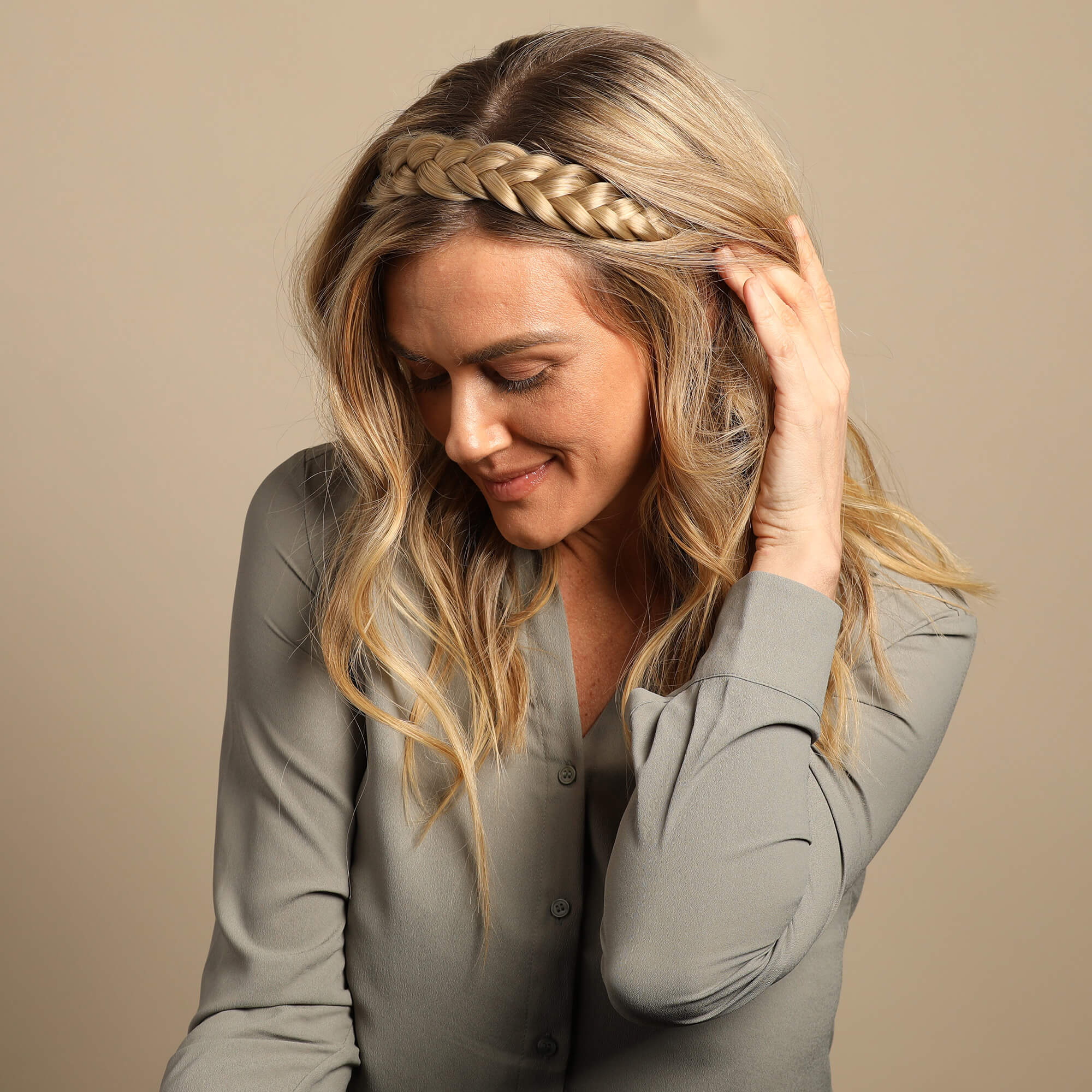 Madison Braid Bundle - Lulu Two Strand, Top Knot, Dry Shampoo - Ashy Highlighted