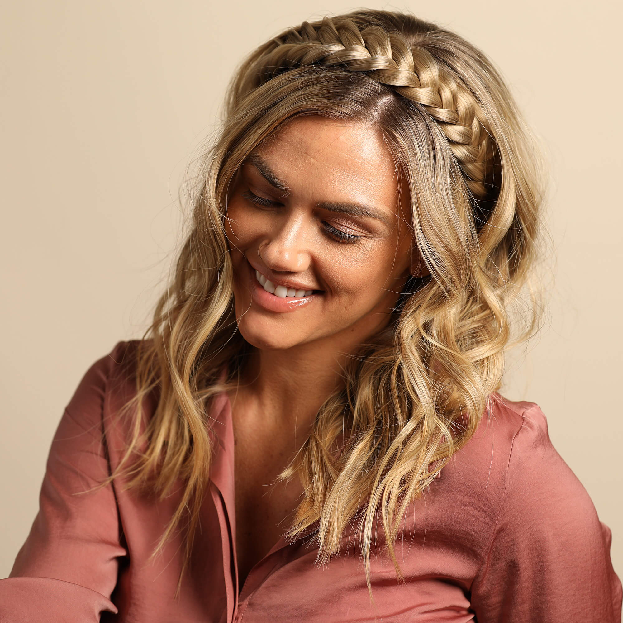 The Halo - Braided Headband - Ashy Highlighted