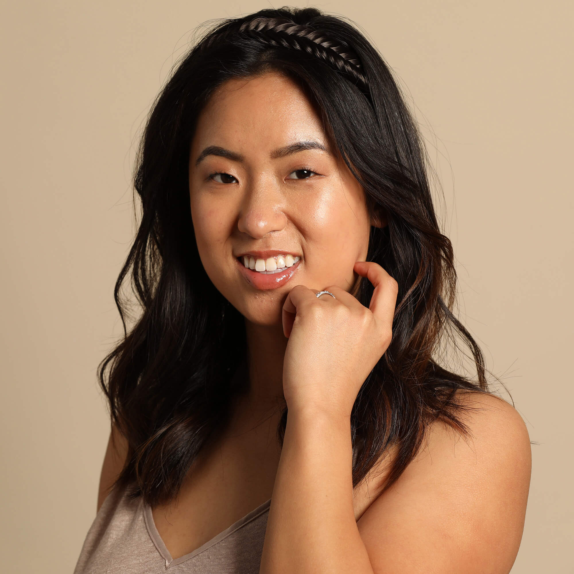 Arisa Fishtail - Braided Headband - Dark Brown