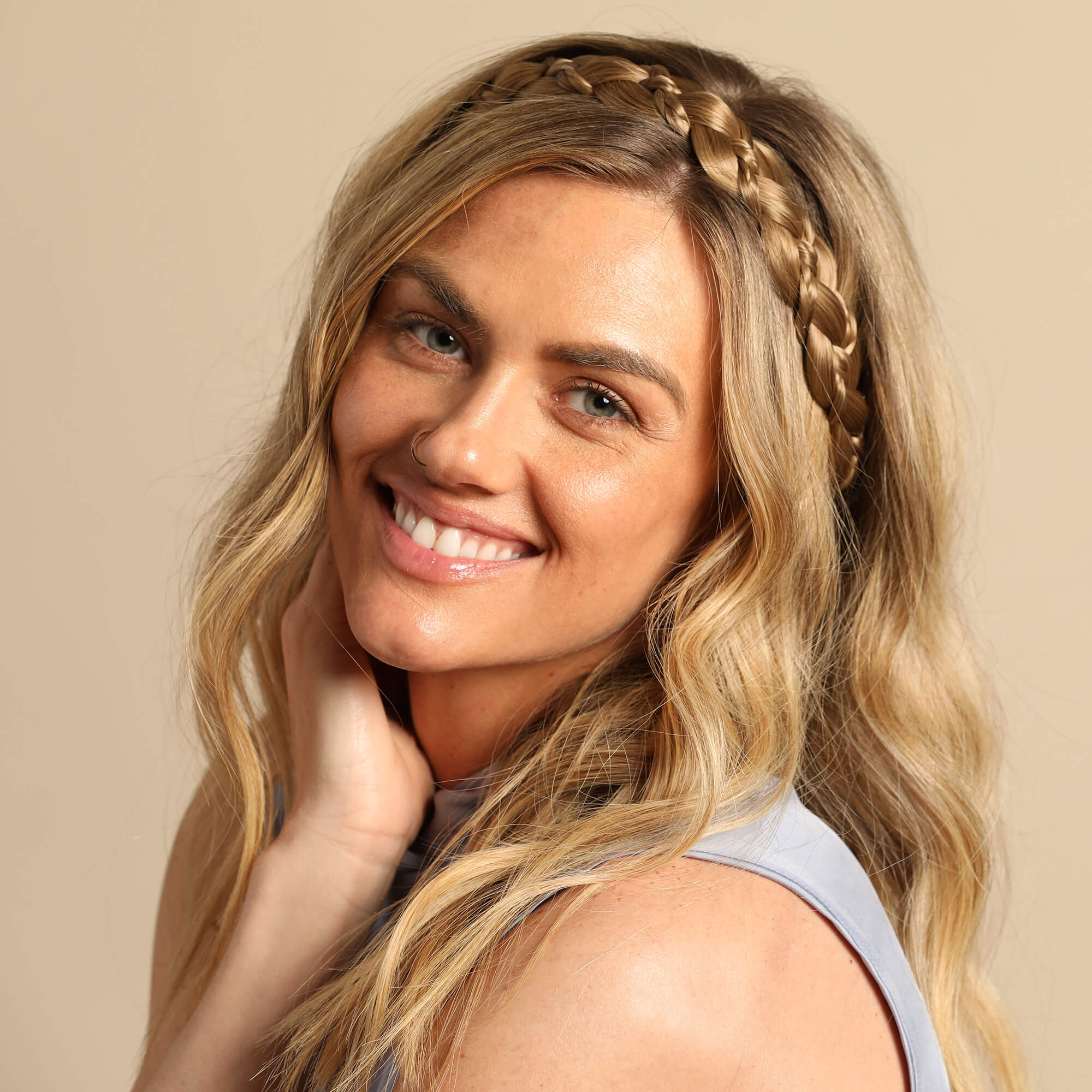 The Butterfly - Braided Headband - Ashy Highlighted